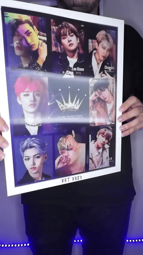 BTS Grup Fotoğraflı Tablo – 3D Efektli K-pop Poster (Lenticular)
