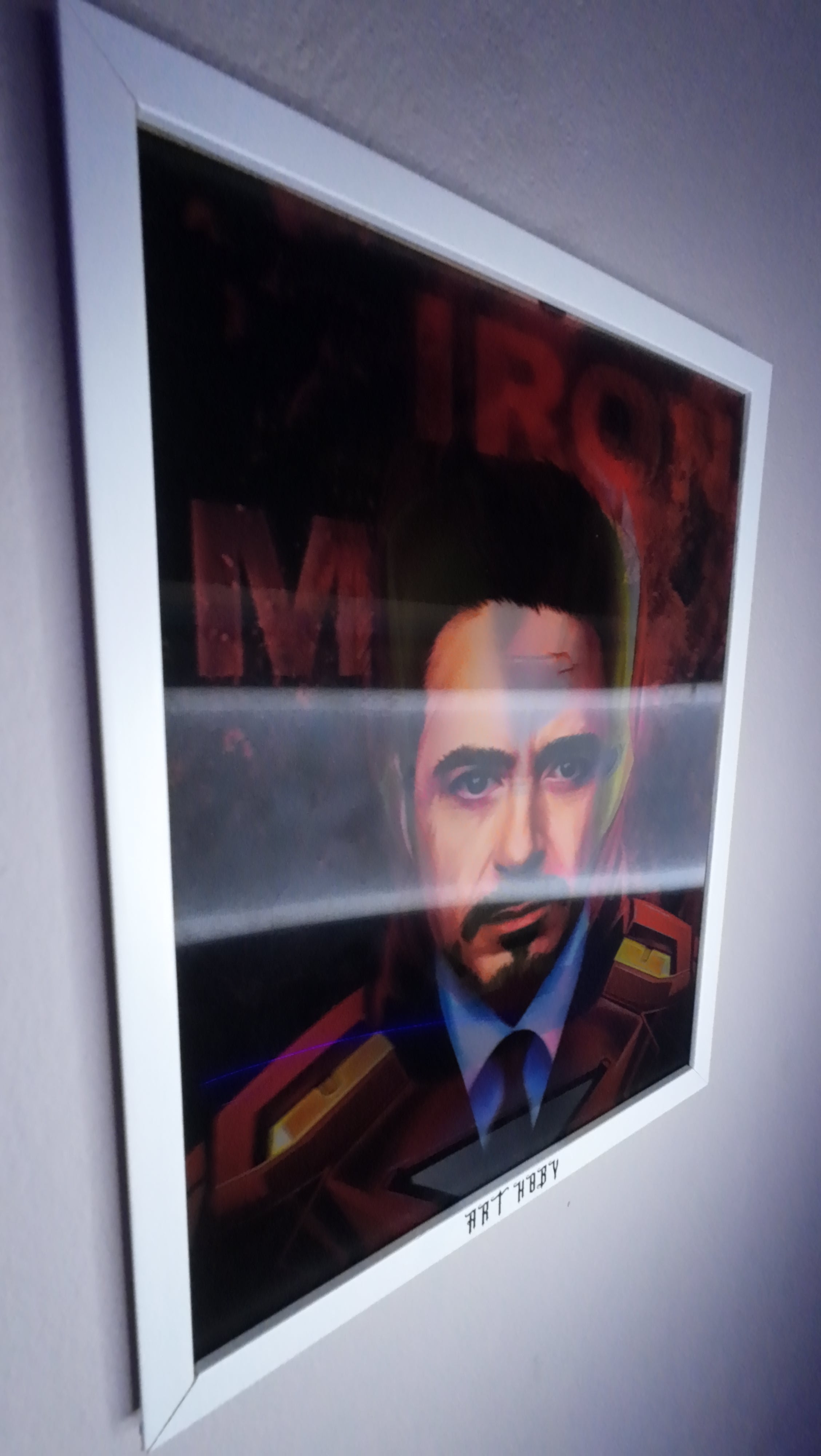 Marvel Iron Man Fan Art Tablo – 3D Efektli Duvar Posteri (Lenticular)