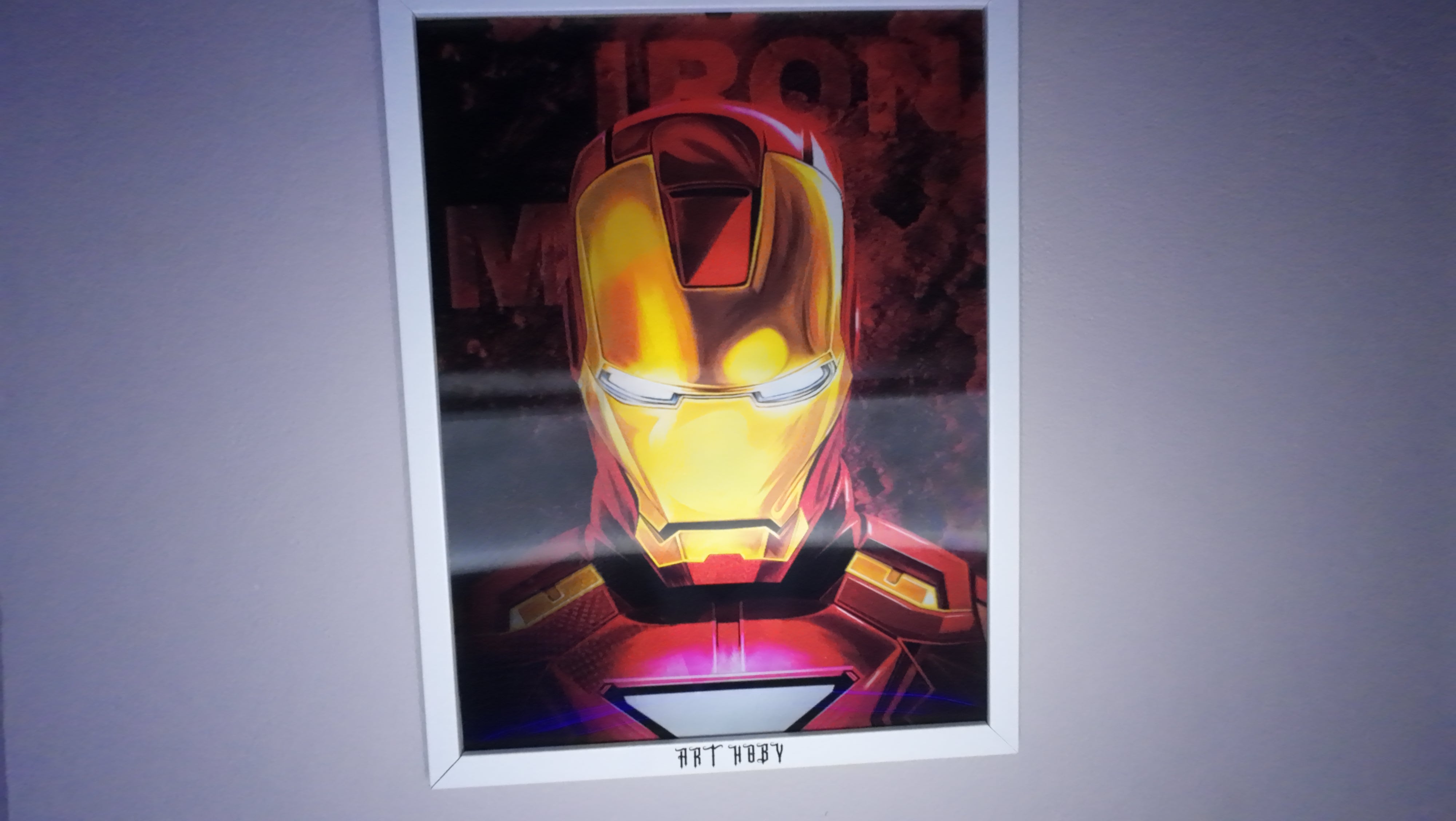Marvel Iron Man Fan Art Tablo – 3D Efektli Duvar Posteri (Lenticular)