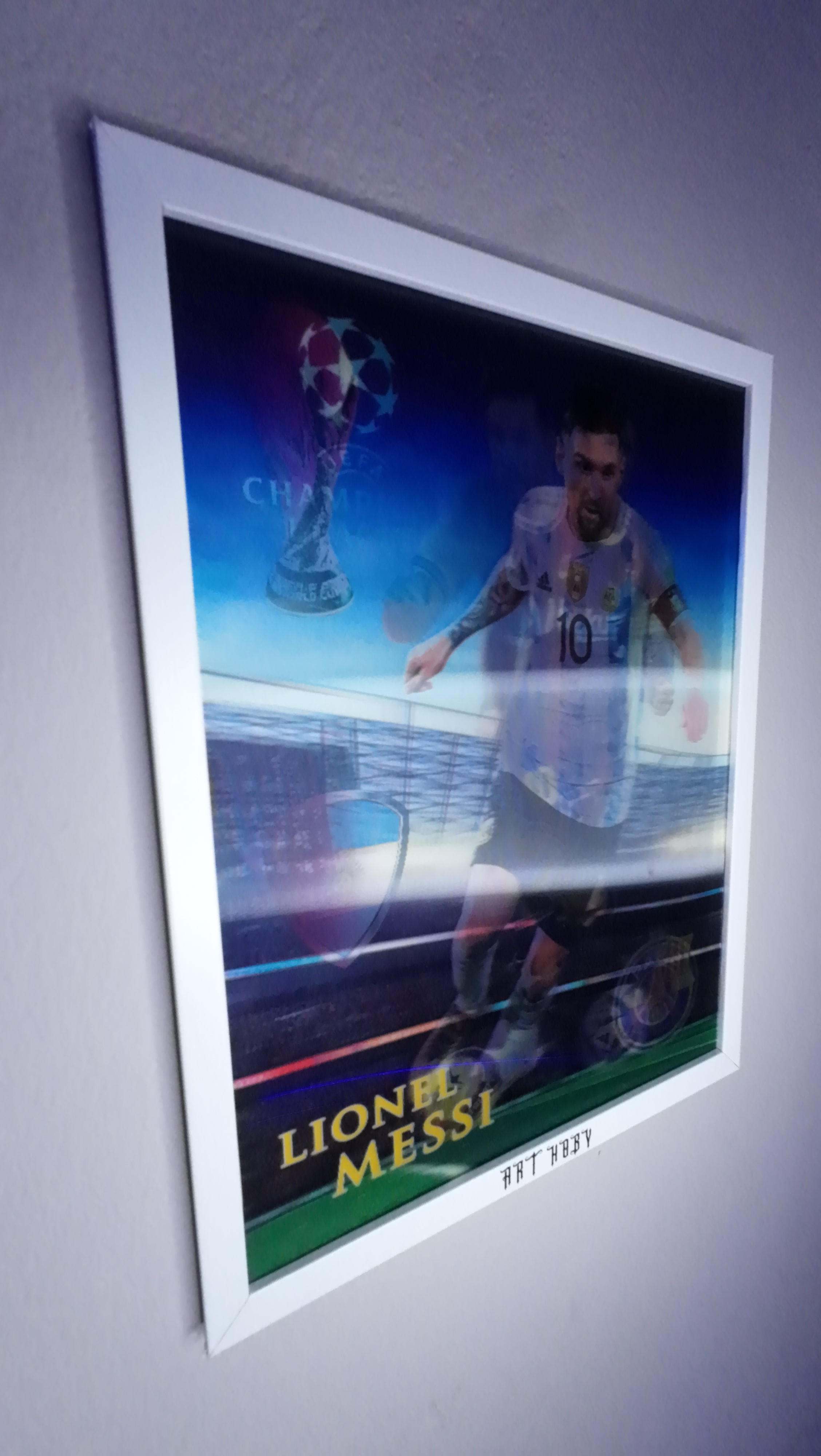 Lionel Messi Fan Art Tablosu - Dünya Kupası & Şampiyonlar Ligi Görselli (Lenticular)