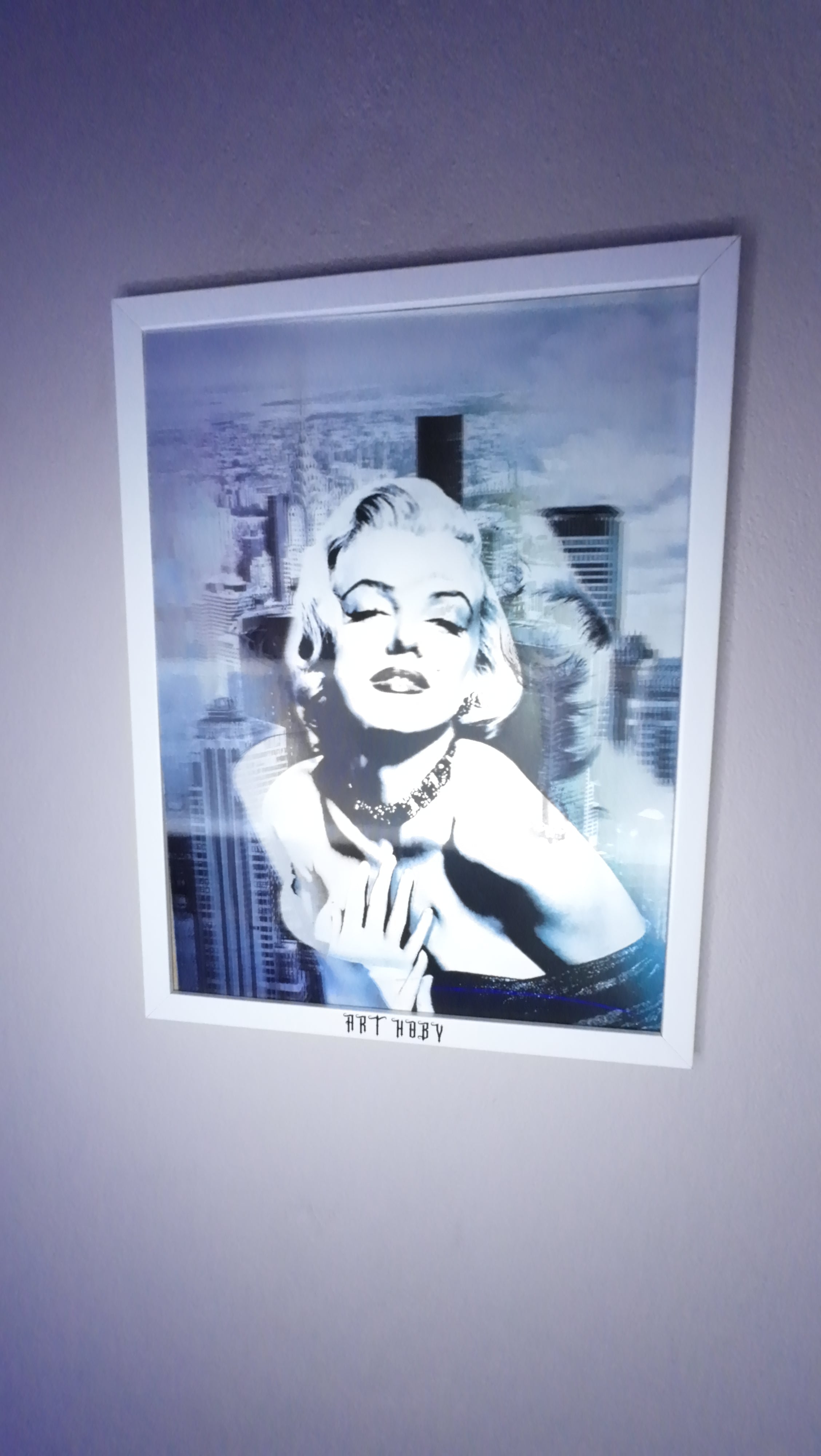 Marilyn Monroe Sanat Posteri – 3D Hareketli New York Arka Planlı (Lenticular)