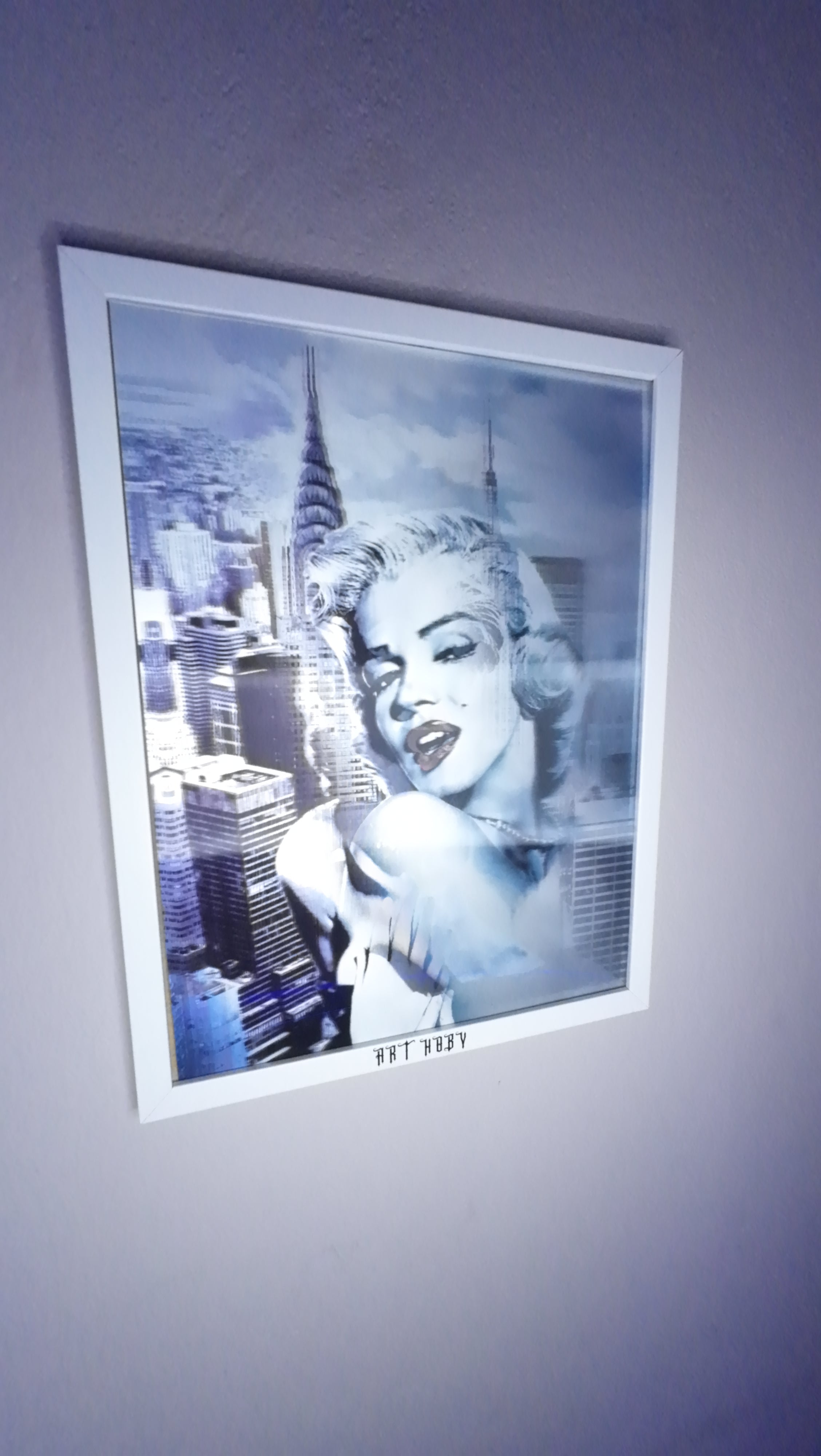 Marilyn Monroe Sanat Posteri – 3D Hareketli New York Arka Planlı (Lenticular)
