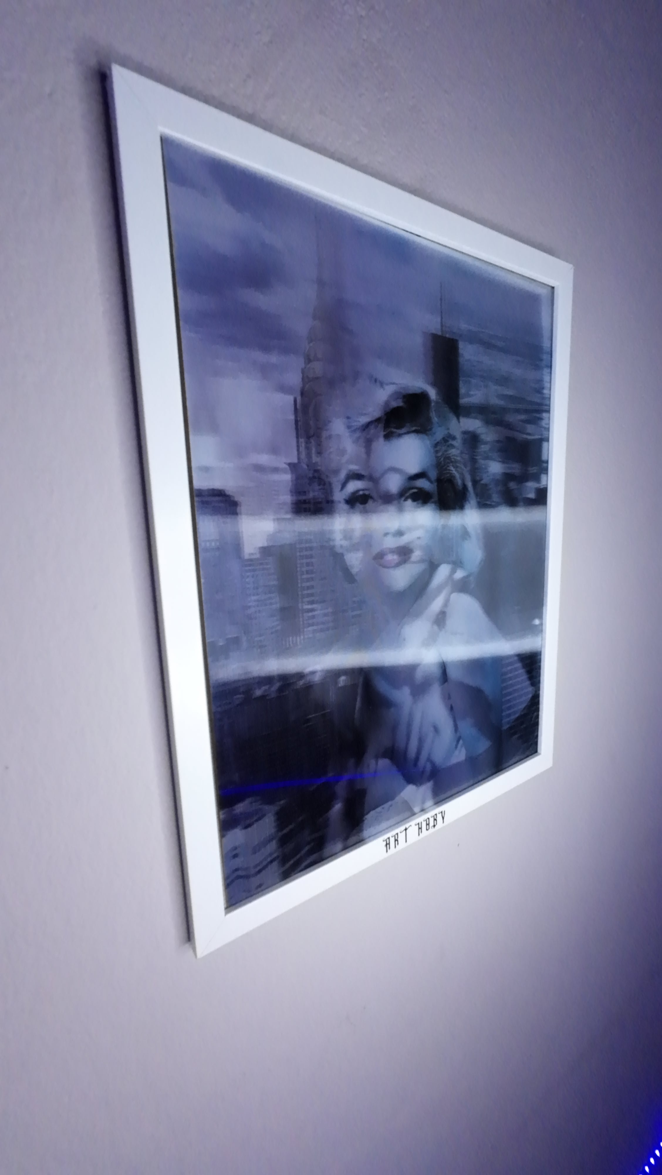 Marilyn Monroe Sanat Posteri – 3D Hareketli New York Arka Planlı (Lenticular)