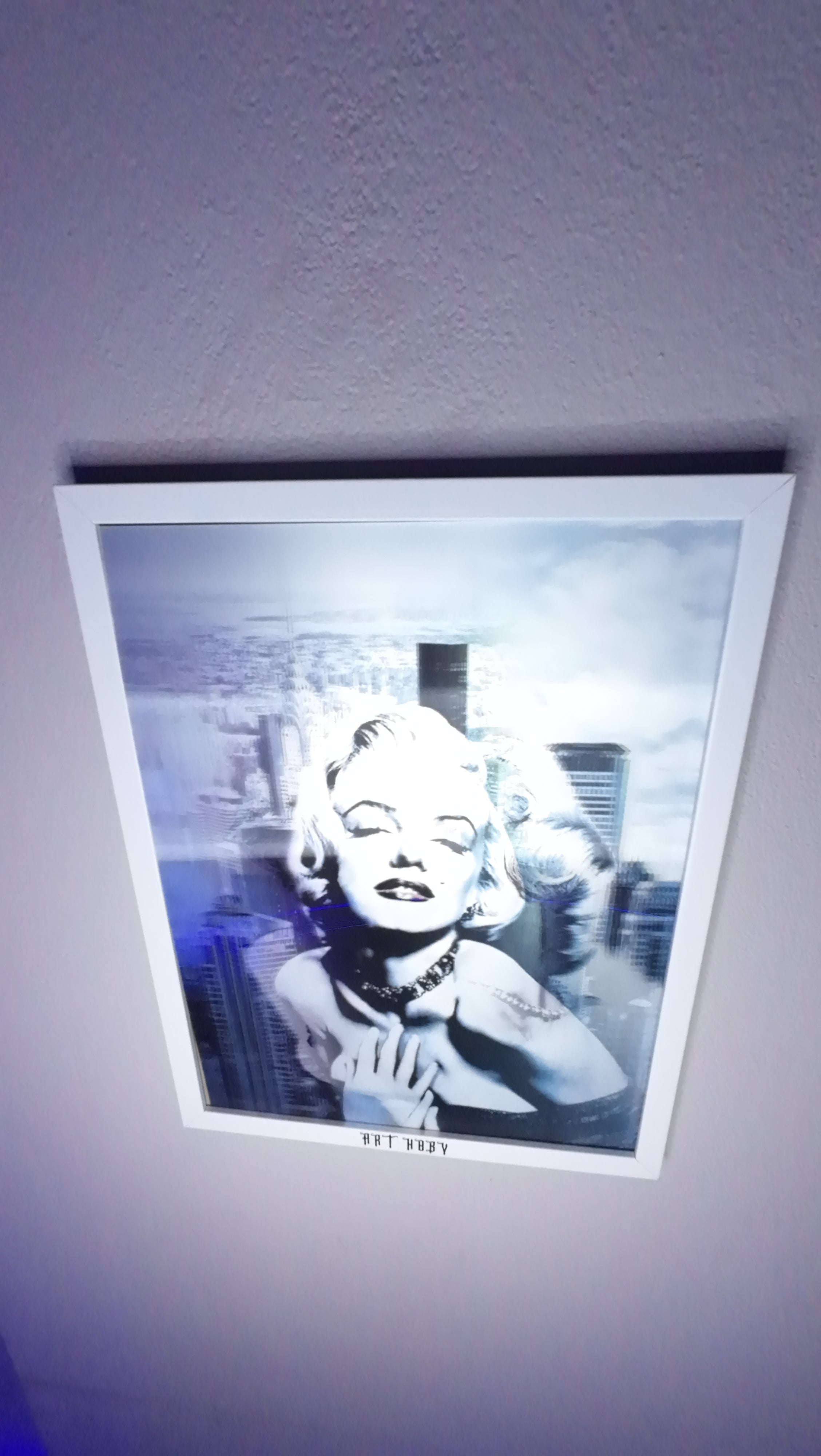 Marilyn Monroe Sanat Posteri – 3D Hareketli New York Arka Planlı (Lenticular)