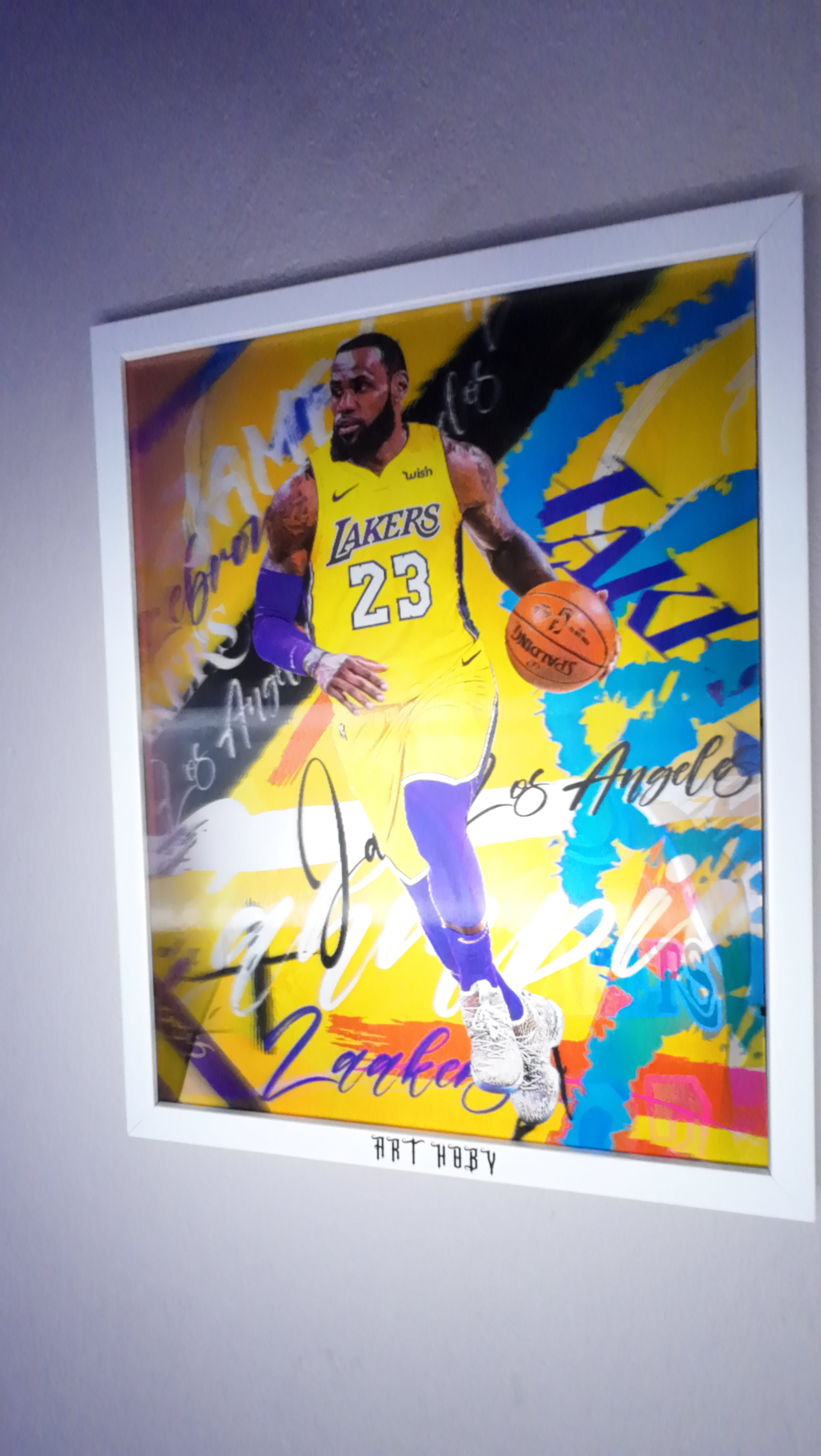 LeBron James Hareketli Tablo – Lakers Temalı Duvar Posteri (Lenticular)