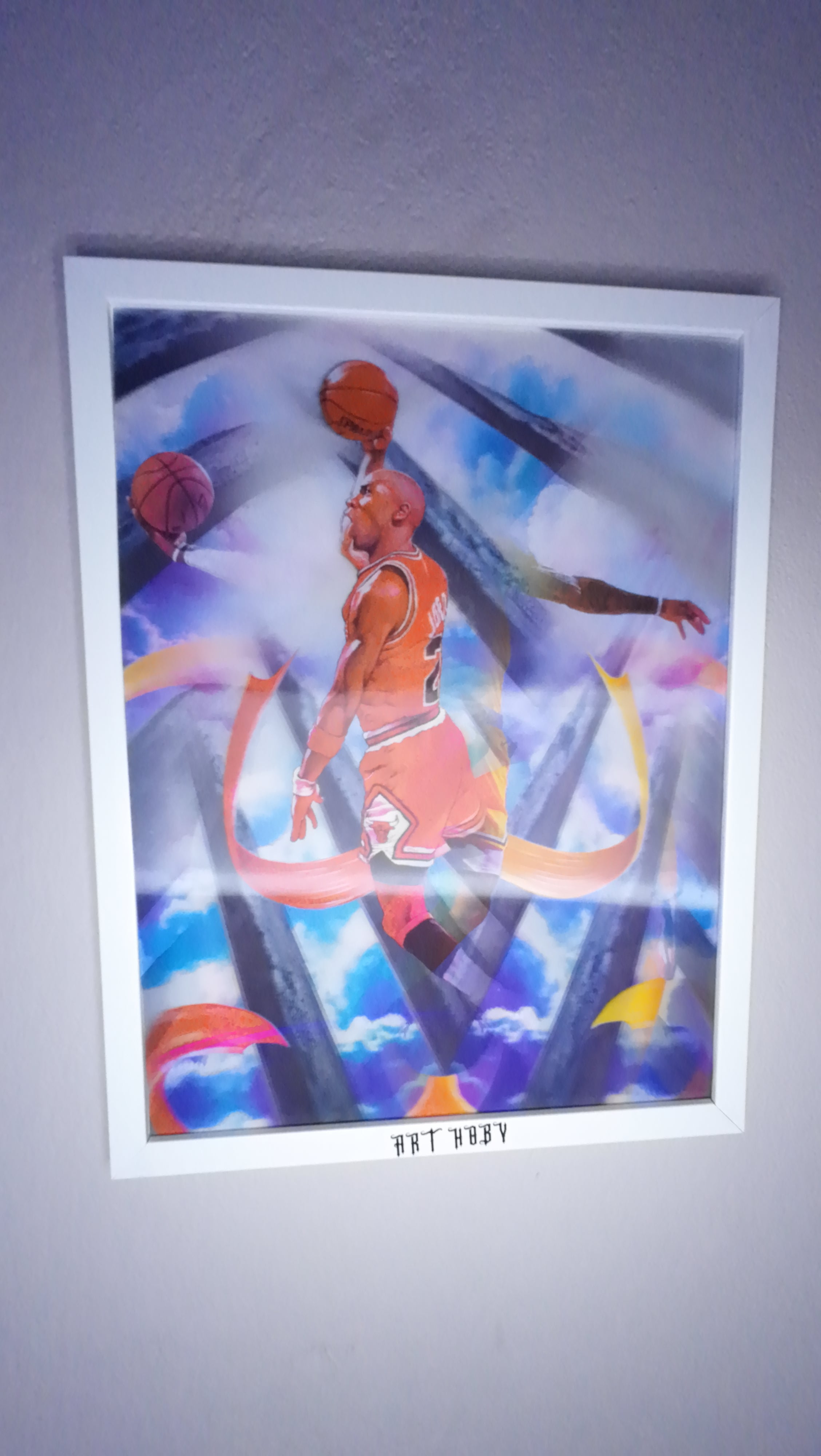 Jordan x LeBron Değişen Görselli Tablo - Hareketli 3D Görsel (Lenticular)