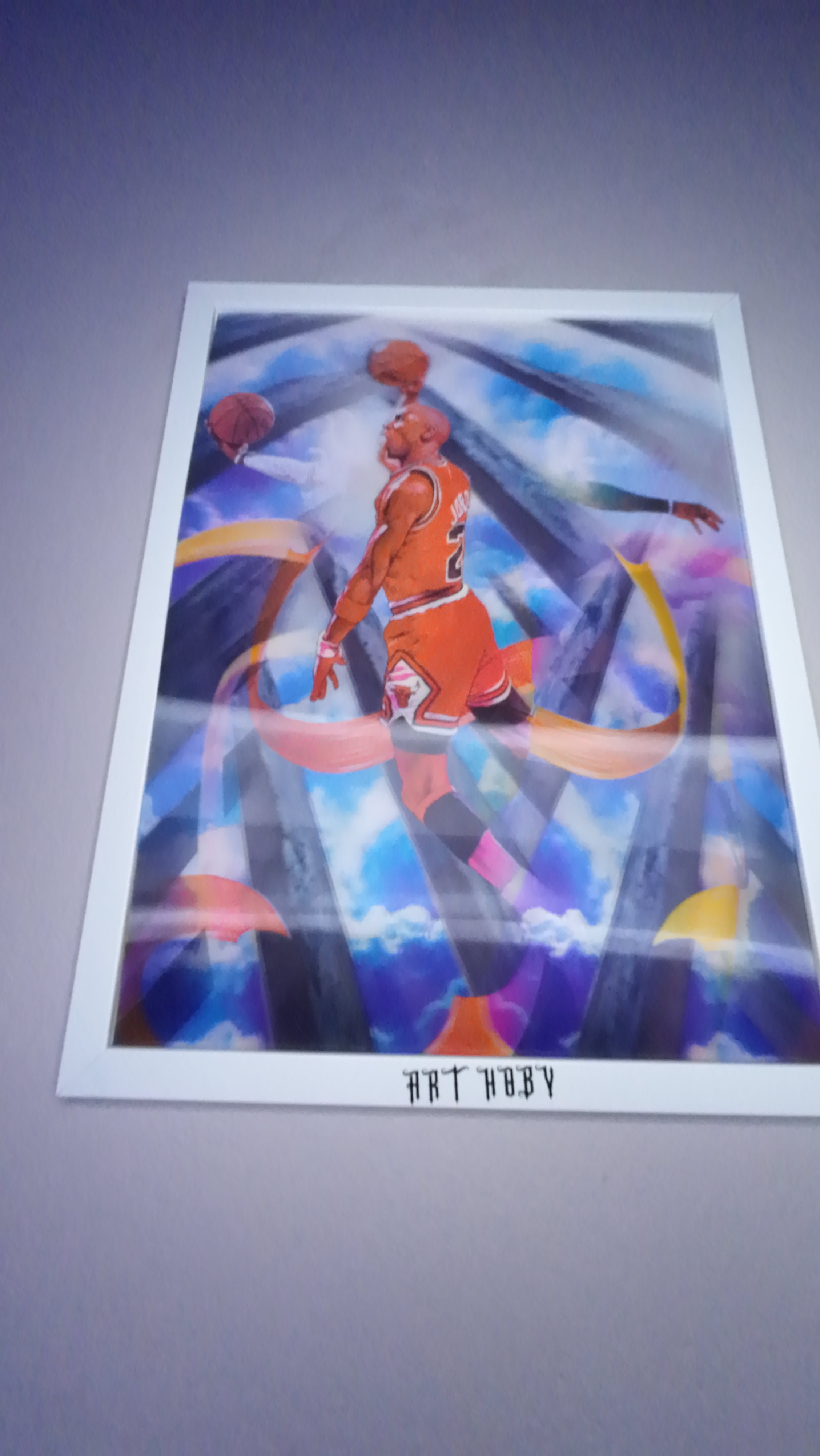 Jordan x LeBron Değişen Görselli Tablo - Hareketli 3D Görsel (Lenticular)