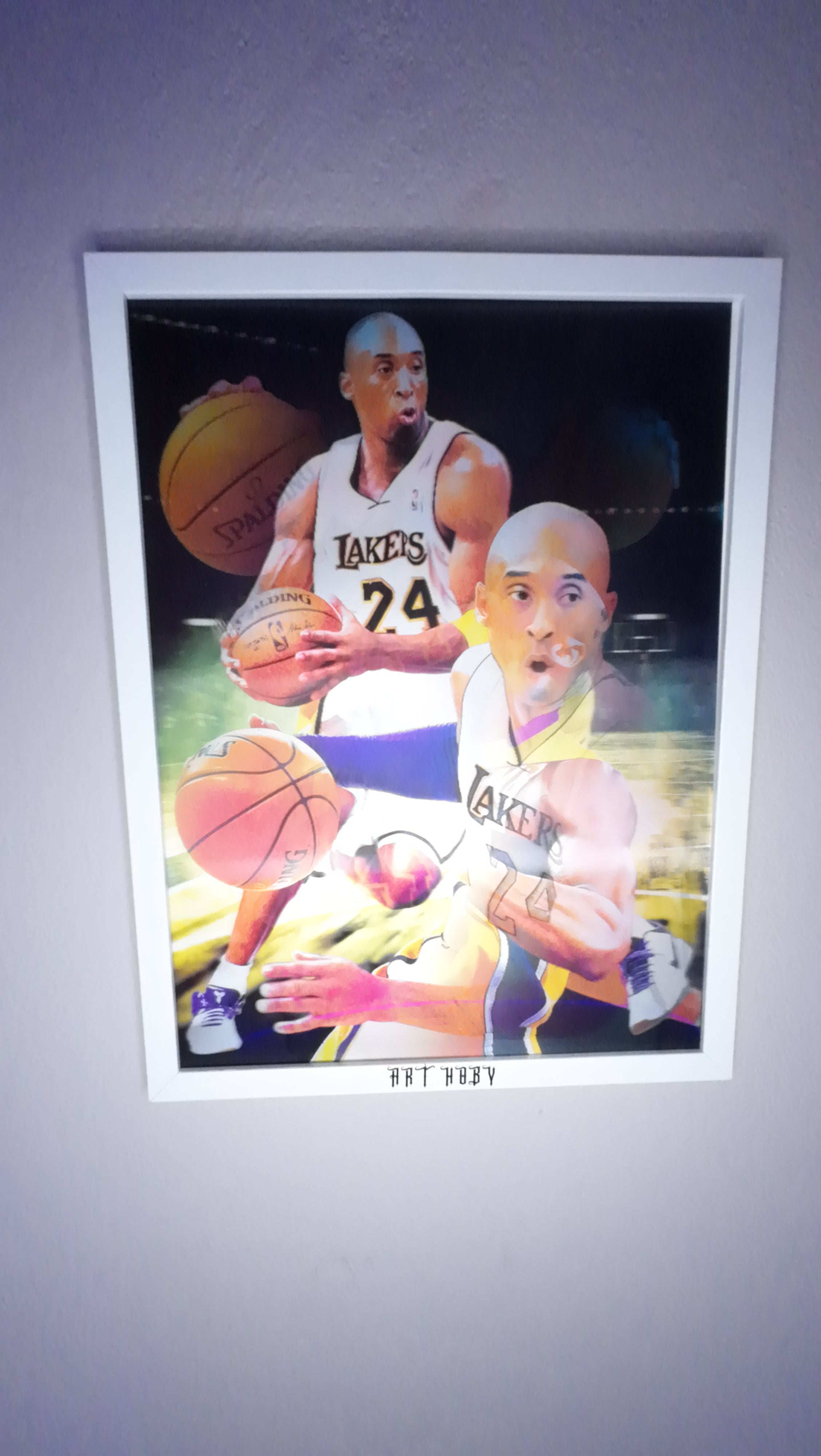 Kobe Bryant Lakers Tablo – 3D Efektli Basketbol Posteri (Lenticular)