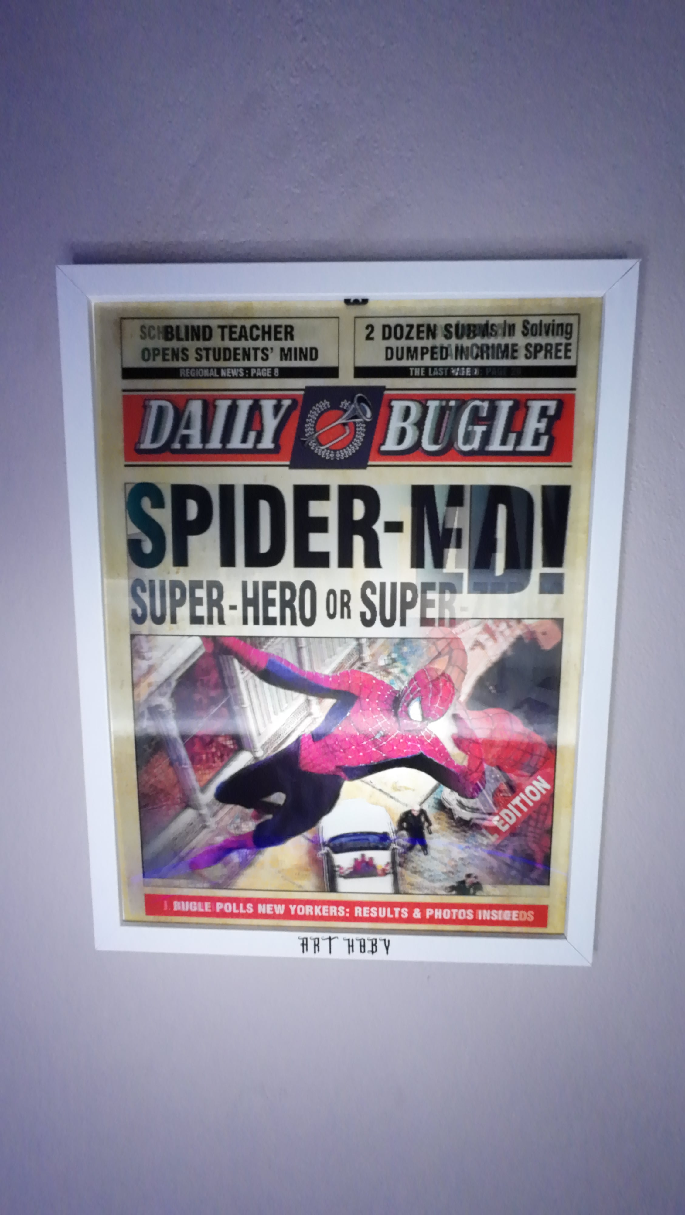 Hareketli Spiderman Tablo | 3 Boyutlu Değişen Görselli Poster (30x40)