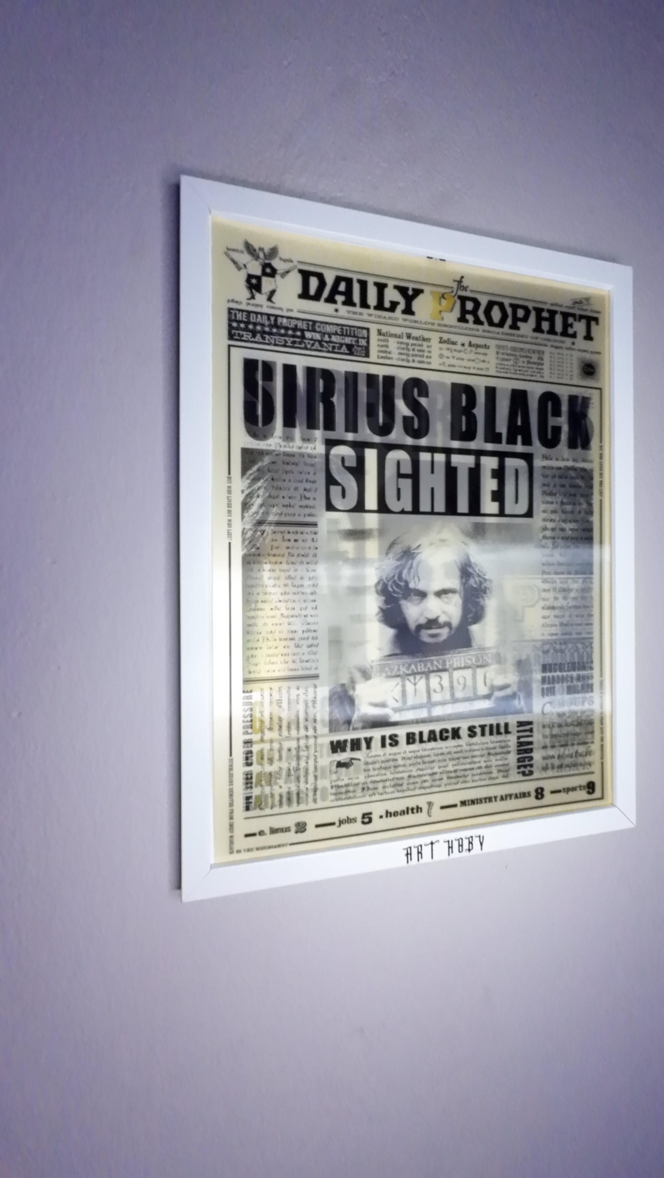 Harry Potter Gazete Temalı Tablo – 3D Efektli Wanted Poster (Lenticular)