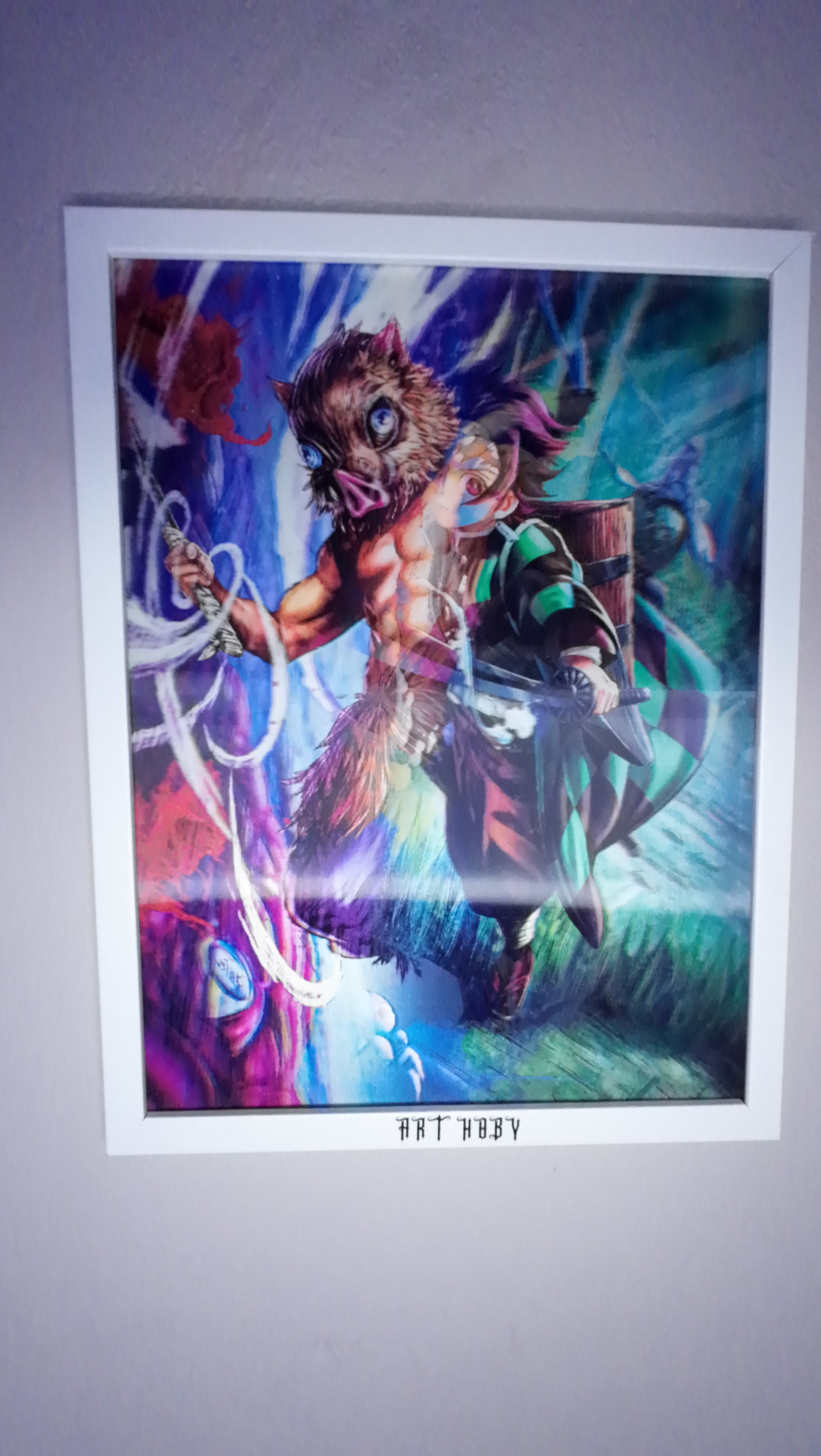 Inosuke Demon Slayer Tablo – Hareketli Anime Duvar Posteri (Lenticular)