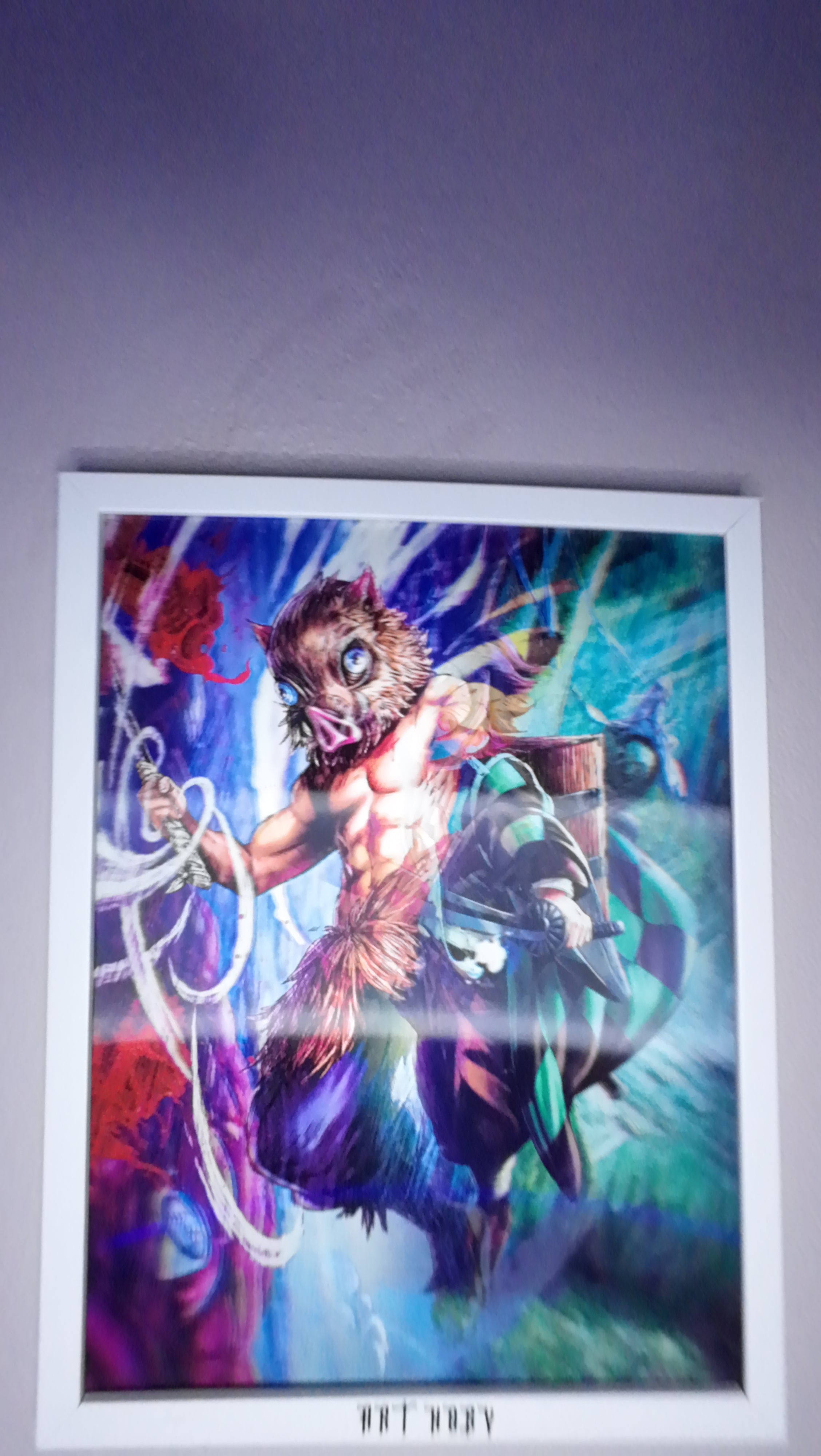 Inosuke Demon Slayer Tablo – Hareketli Anime Duvar Posteri (Lenticular)