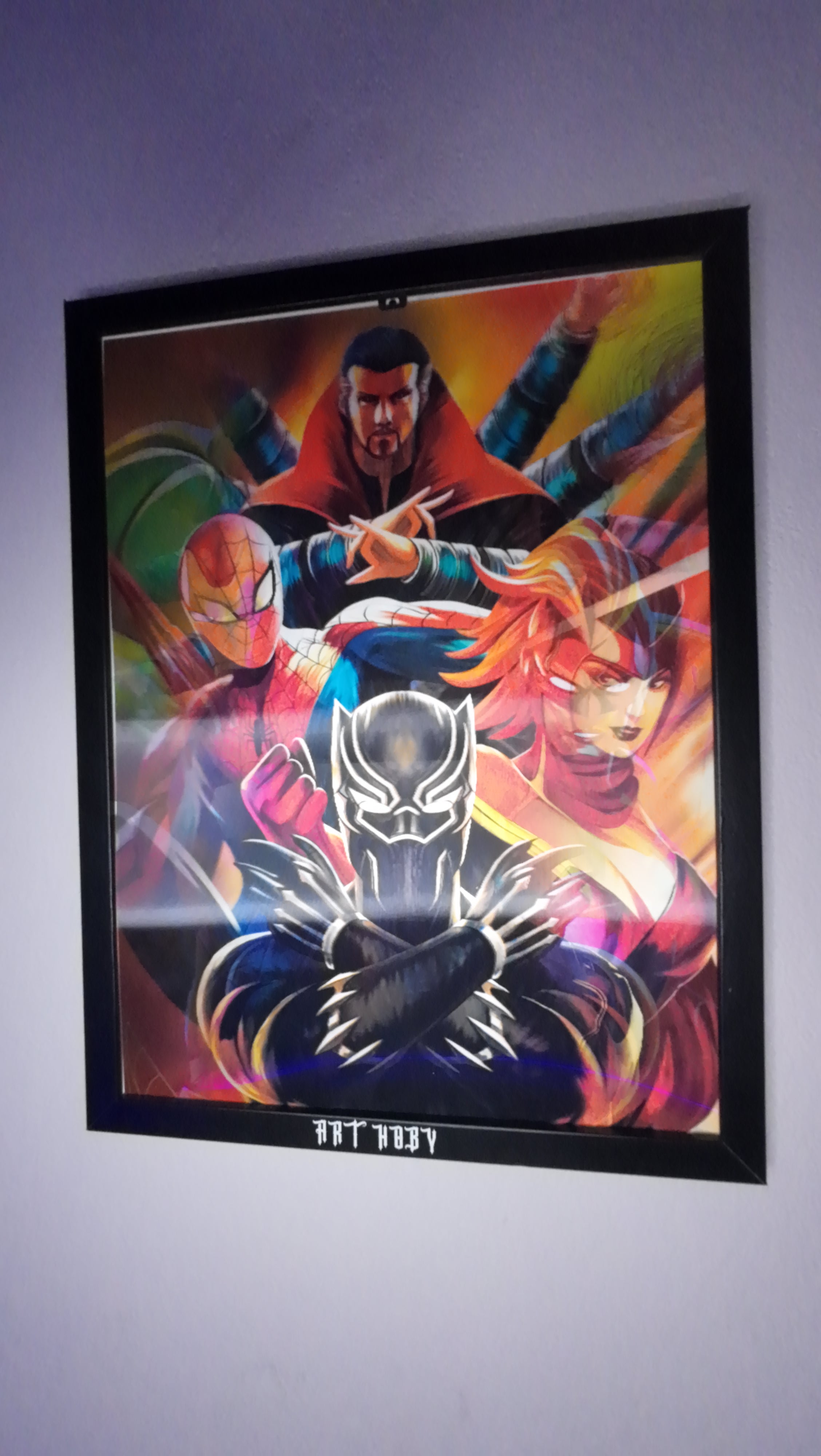 Marvel Avengers Fan Art Tablosu – Hareketli Efektli Poster (Lenticular)