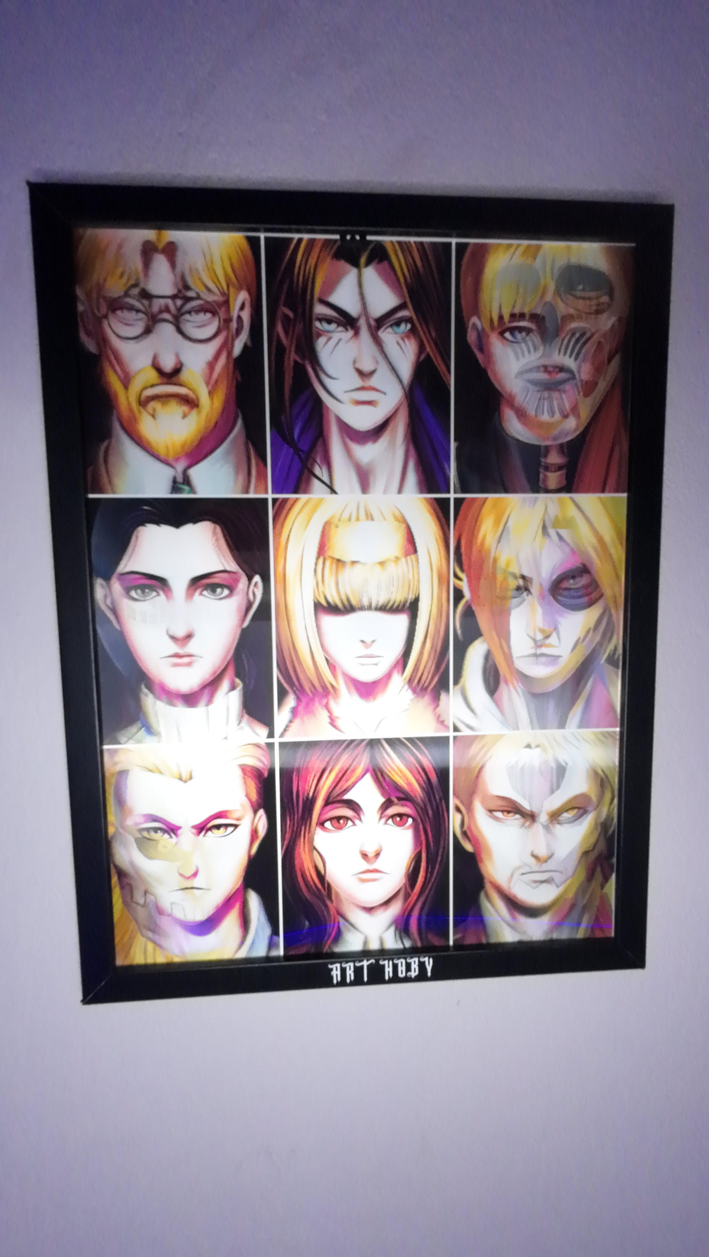 Shingeki no Kyojin Tablo – Eren ve Titan Dönüşümleri Hareketli Anime Görsel (Lenticular)