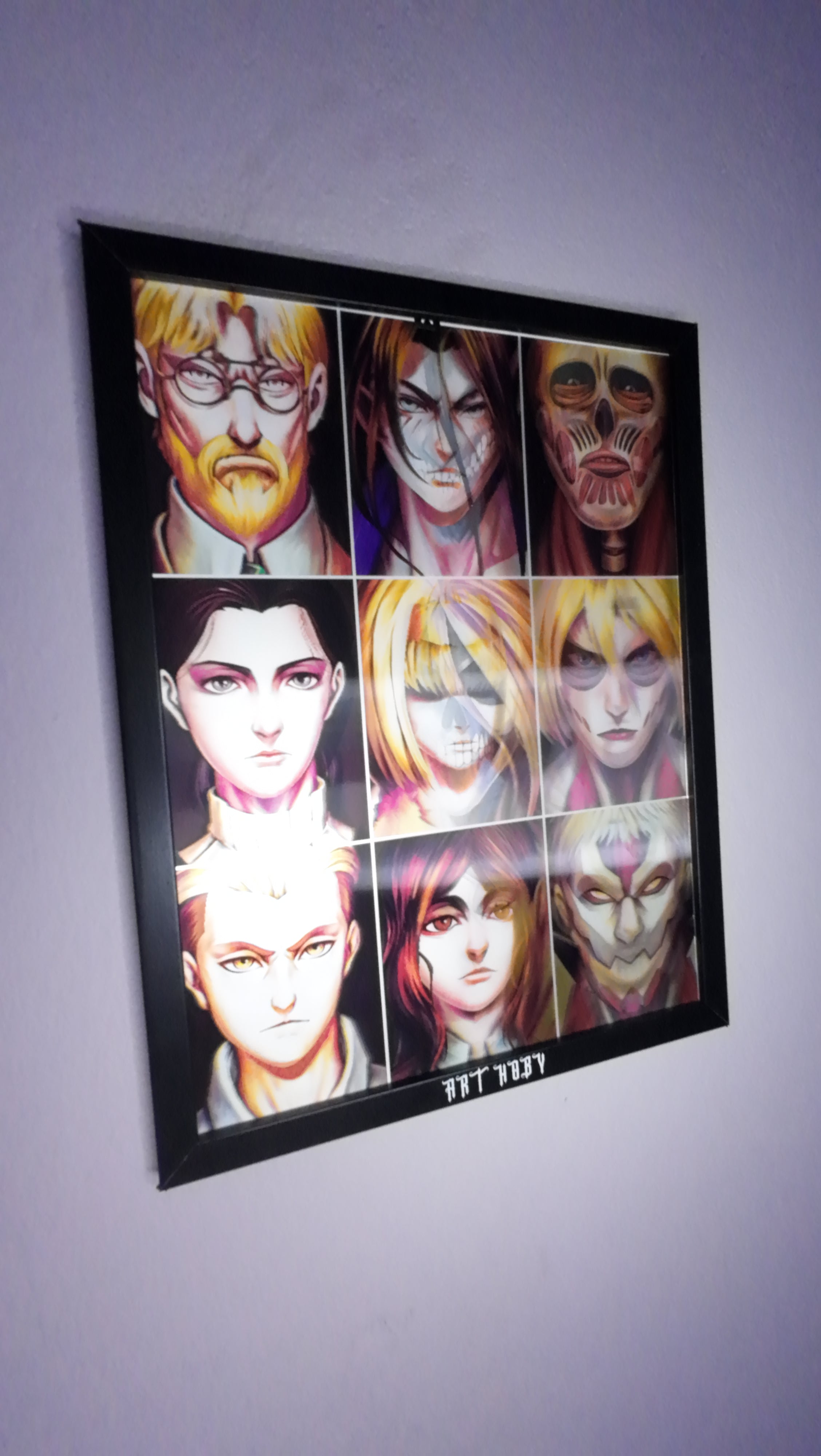 Shingeki no Kyojin Tablo – Eren ve Titan Dönüşümleri Hareketli Anime Görsel (Lenticular)