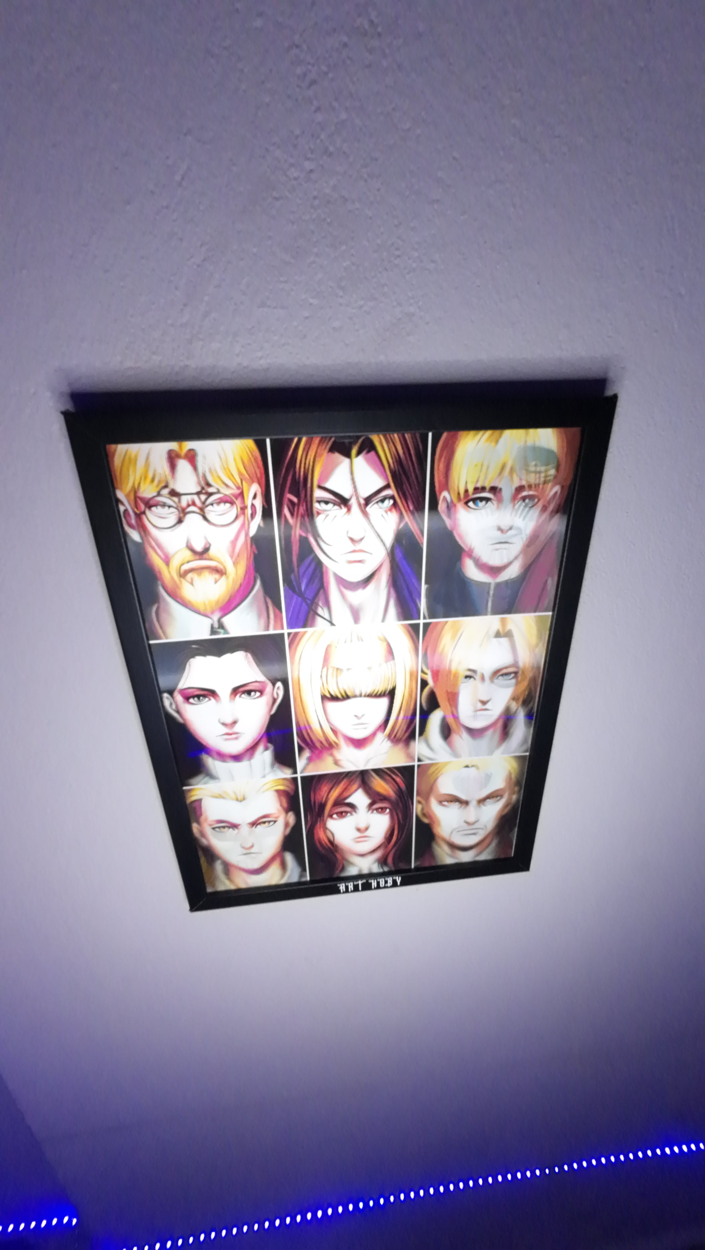 Shingeki no Kyojin Tablo – Eren ve Titan Dönüşümleri Hareketli Anime Görsel (Lenticular)