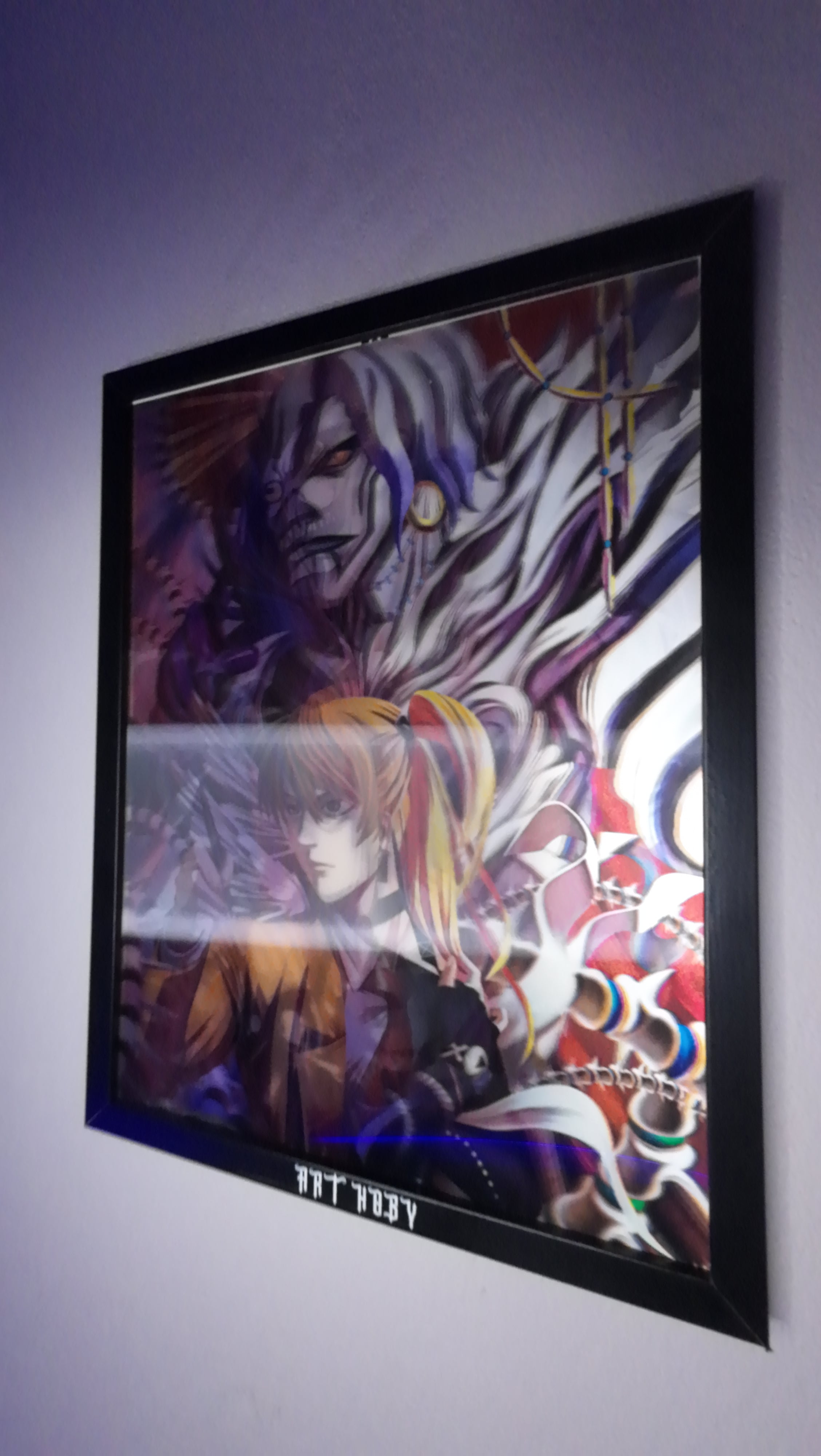 Death Note Anime Tablosu – L & Light & Shinigami Hareketli Poster (Lenticular)