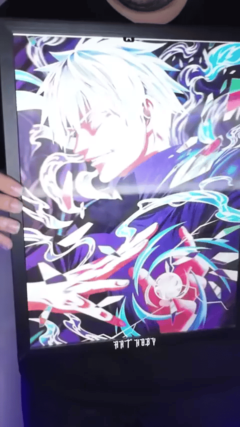 Jujutsu Kaisen 3’lü Karakter Tablo – Gojo, Toji ve Geto Hareketli Tablo (Lenticular)