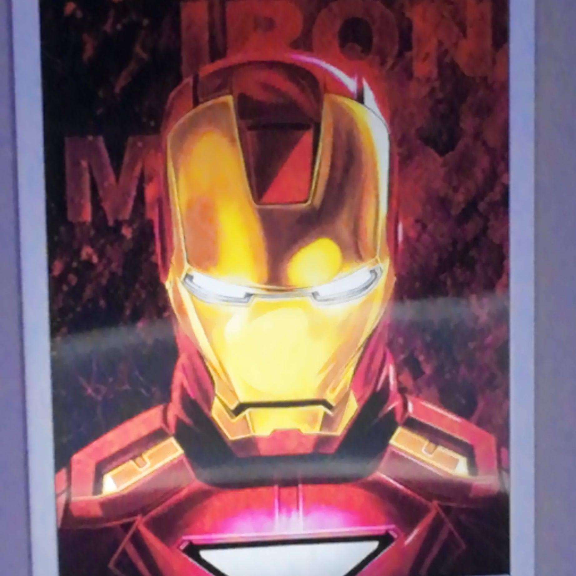 Marvel Iron Man Fan Art Tablo – 3D Efektli Duvar Posteri (Lenticular)