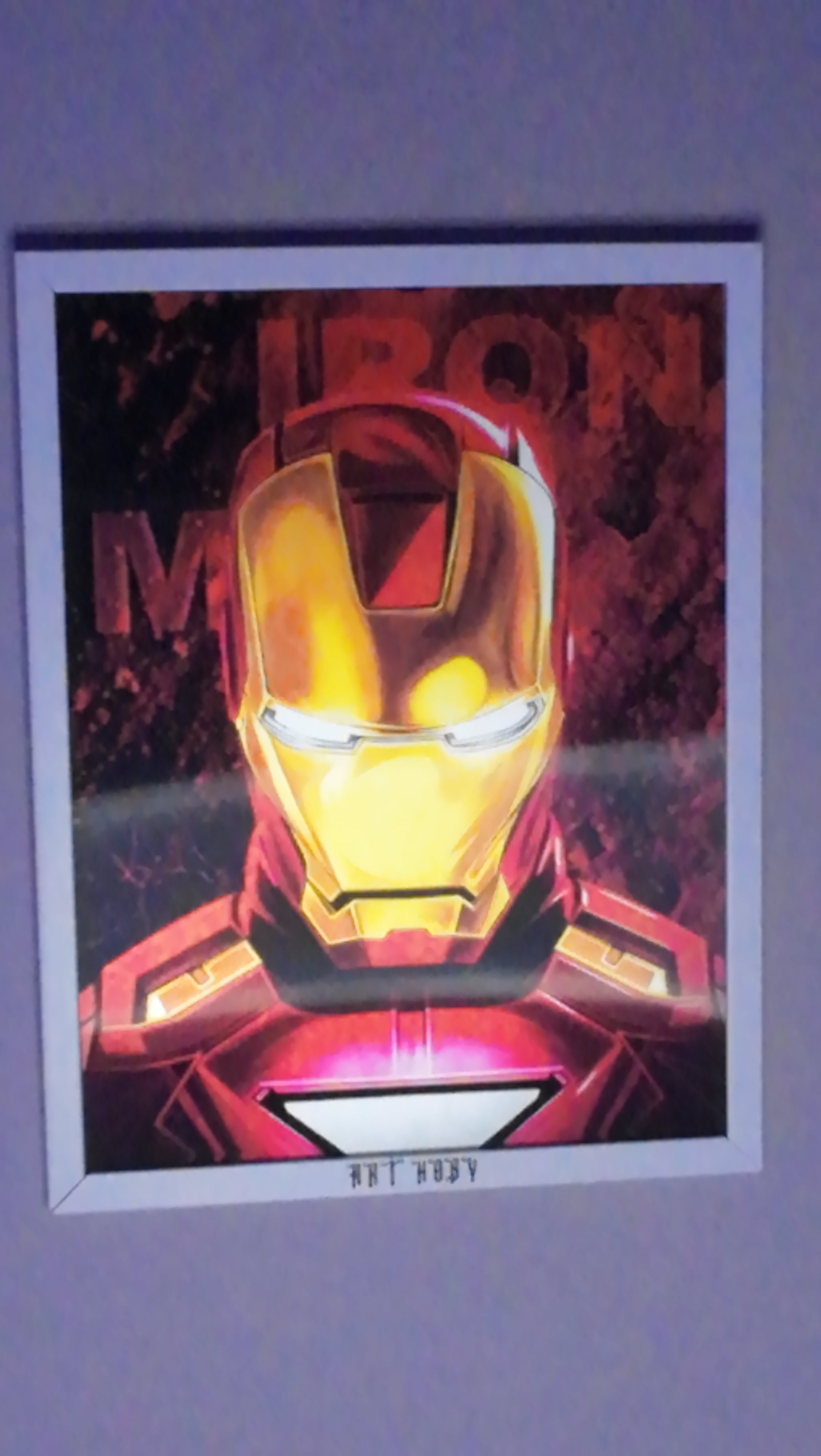Marvel Iron Man Fan Art Tablo – 3D Efektli Duvar Posteri (Lenticular)