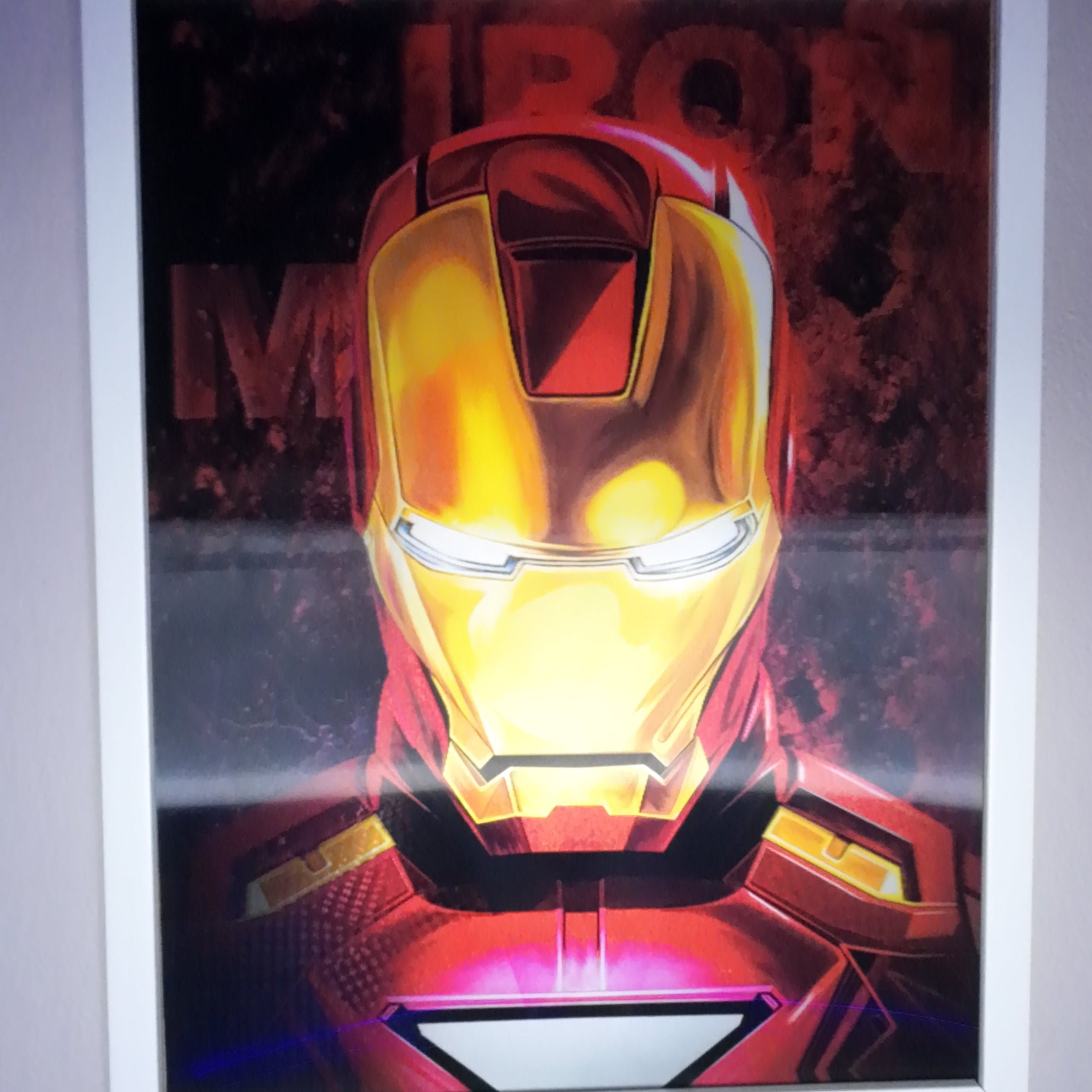 Marvel Iron Man Fan Art Tablo – 3D Efektli Duvar Posteri (Lenticular)