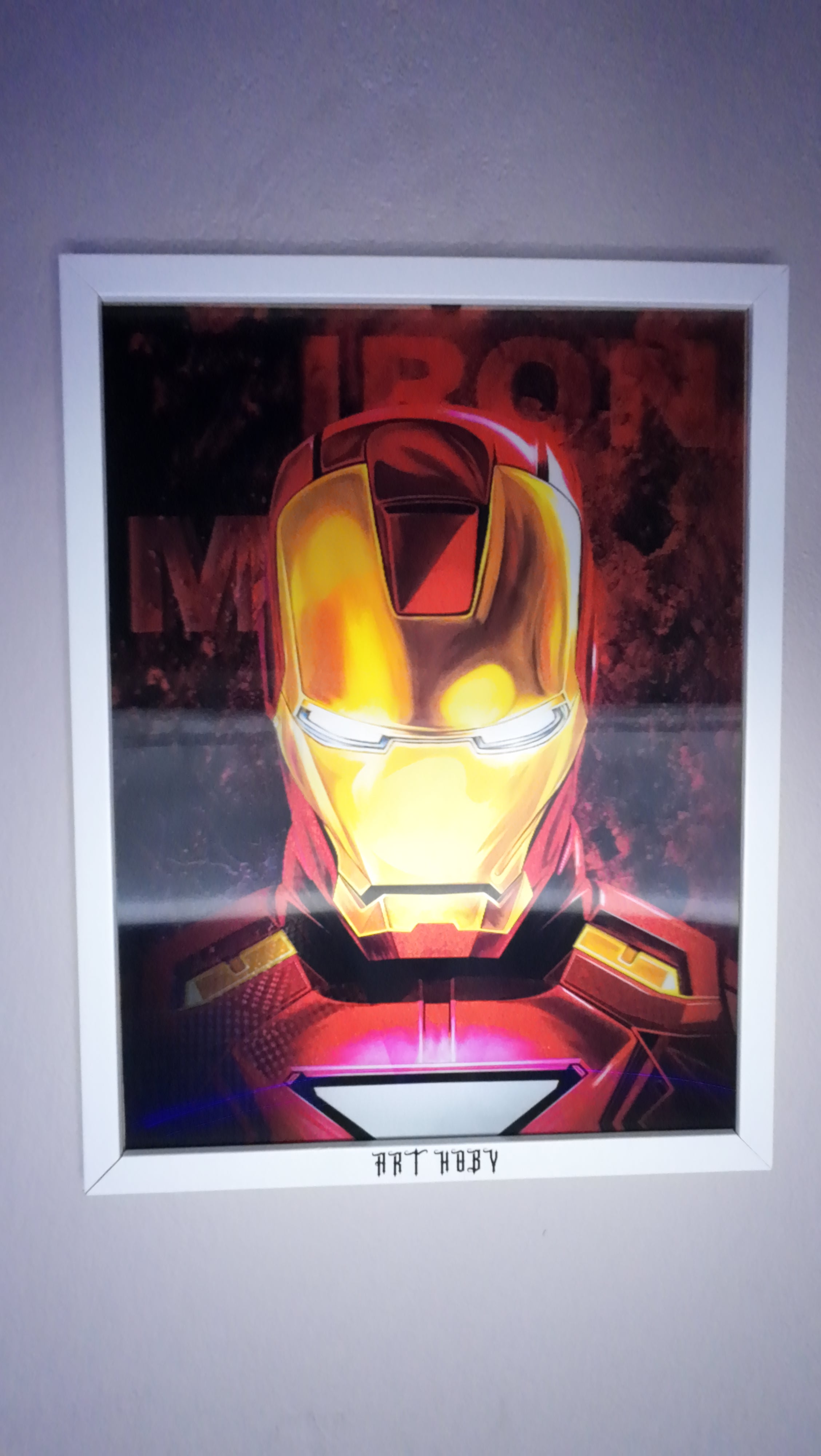 Marvel Iron Man Fan Art Tablo – 3D Efektli Duvar Posteri (Lenticular)