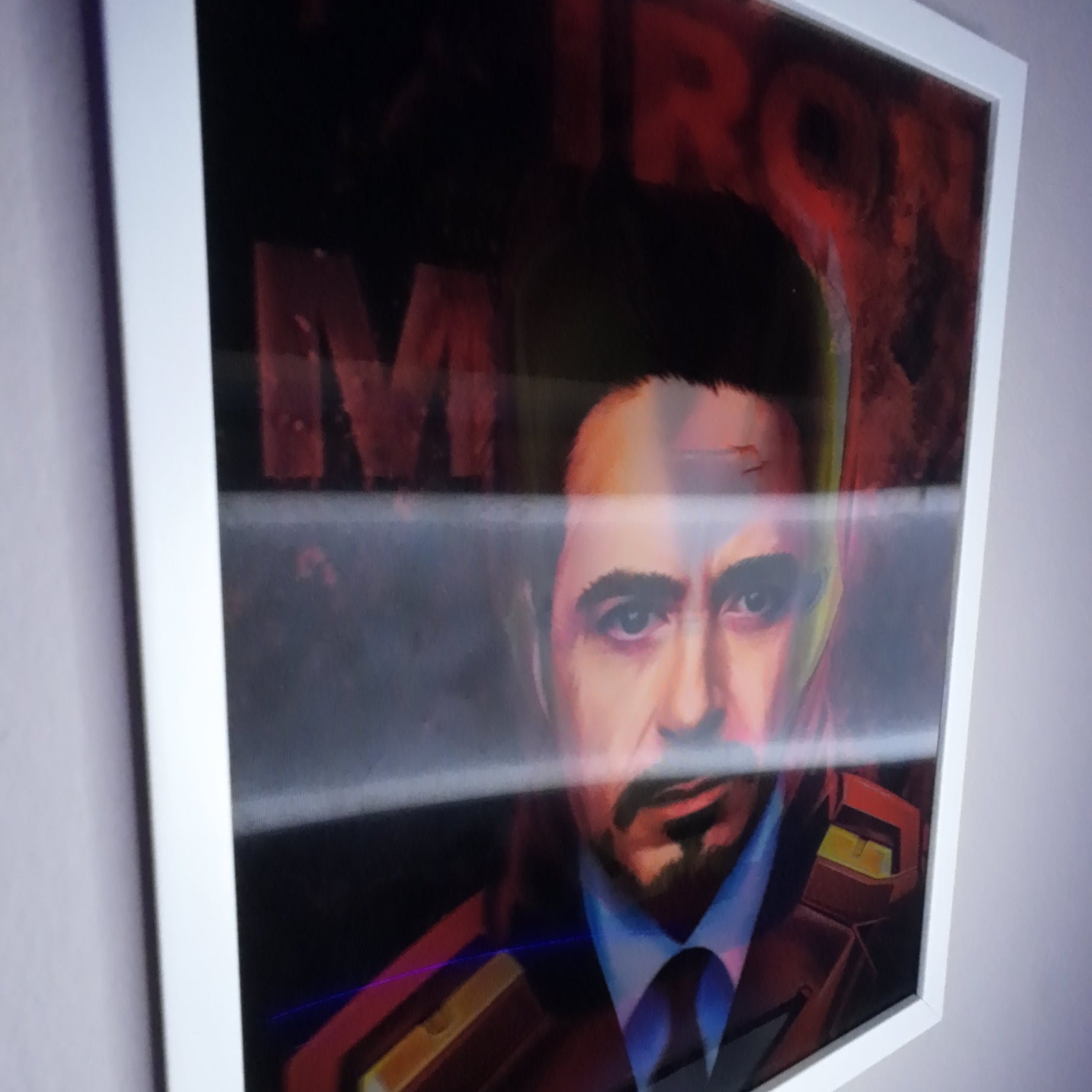 Marvel Iron Man Fan Art Tablo – 3D Efektli Duvar Posteri (Lenticular)