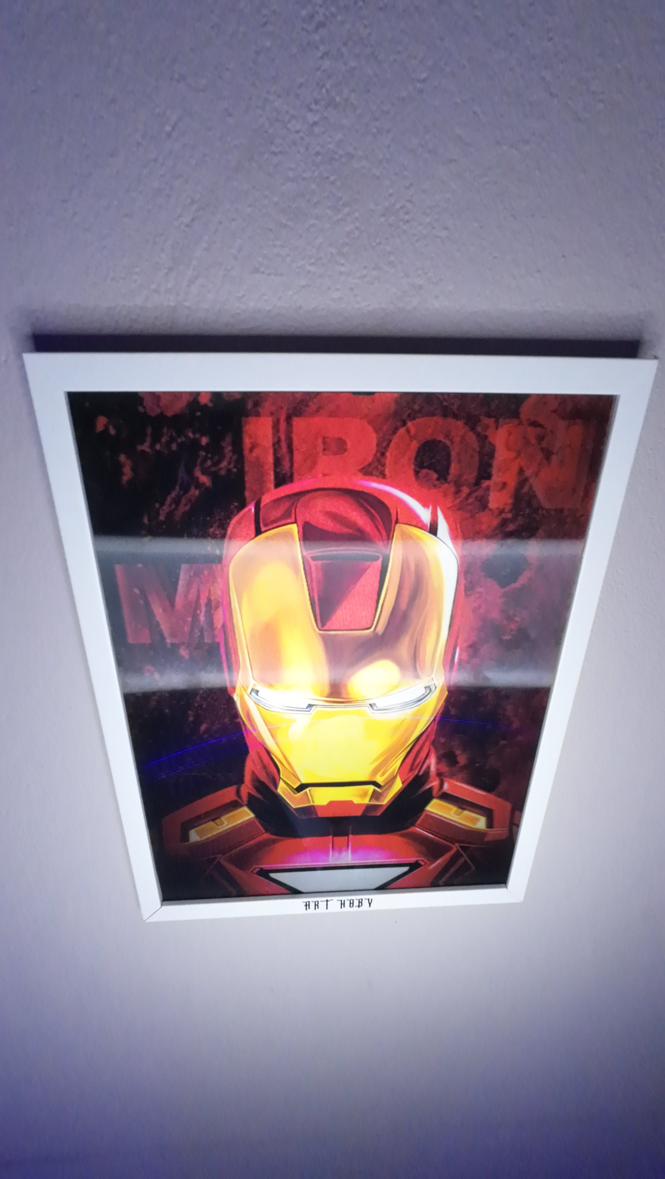Marvel Iron Man Fan Art Tablo – 3D Efektli Duvar Posteri (Lenticular)