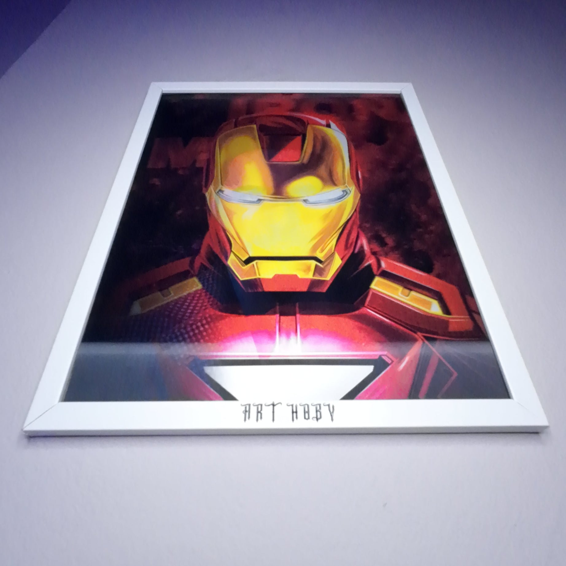 Marvel Iron Man Fan Art Tablo – 3D Efektli Duvar Posteri (Lenticular)