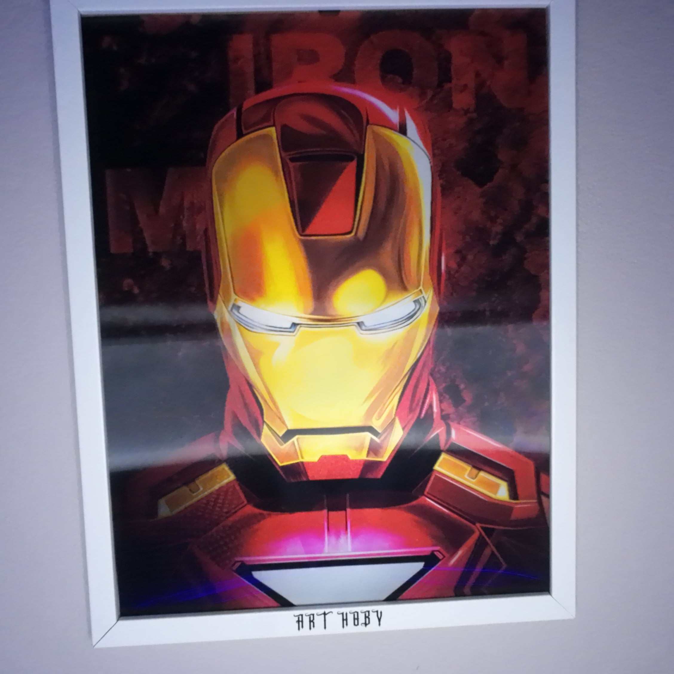 Marvel Iron Man Fan Art Tablo – 3D Efektli Duvar Posteri (Lenticular)