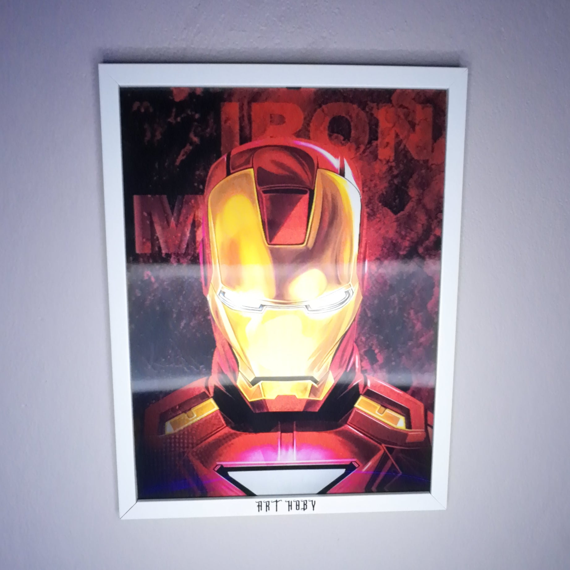 Marvel Iron Man Fan Art Tablo – 3D Efektli Duvar Posteri (Lenticular)