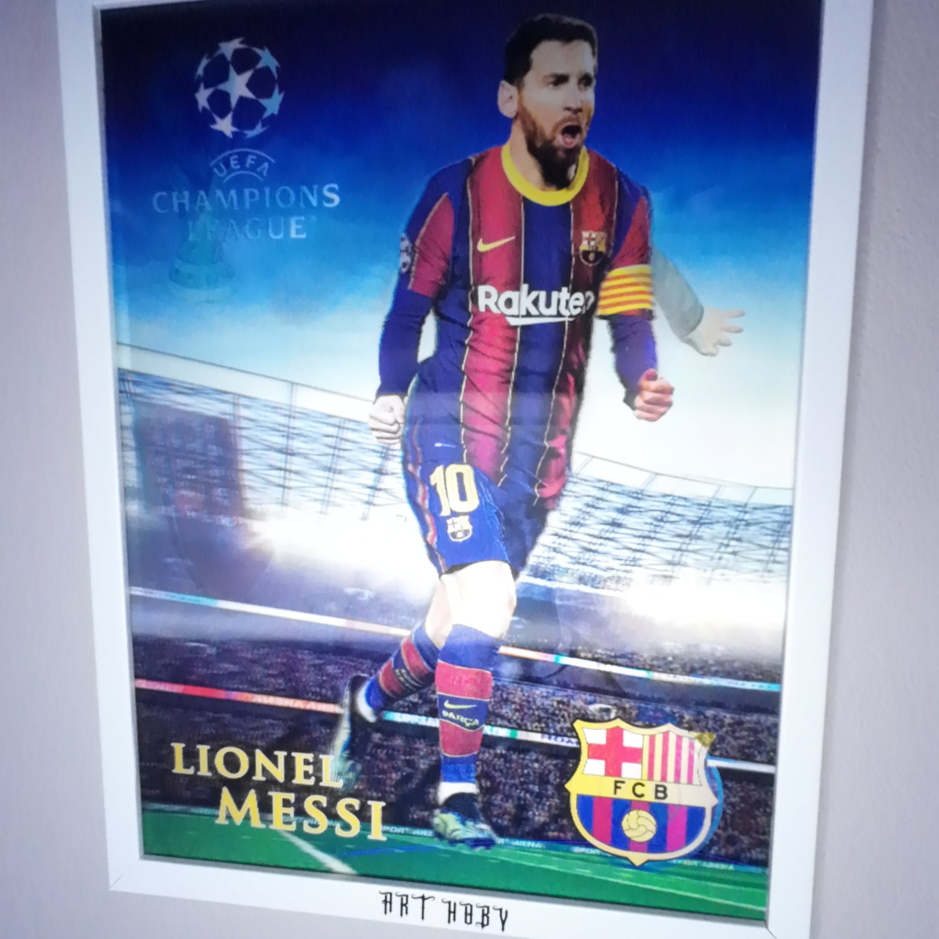 Lionel Messi Fan Art Tablosu - Dünya Kupası & Şampiyonlar Ligi Görselli (Lenticular)