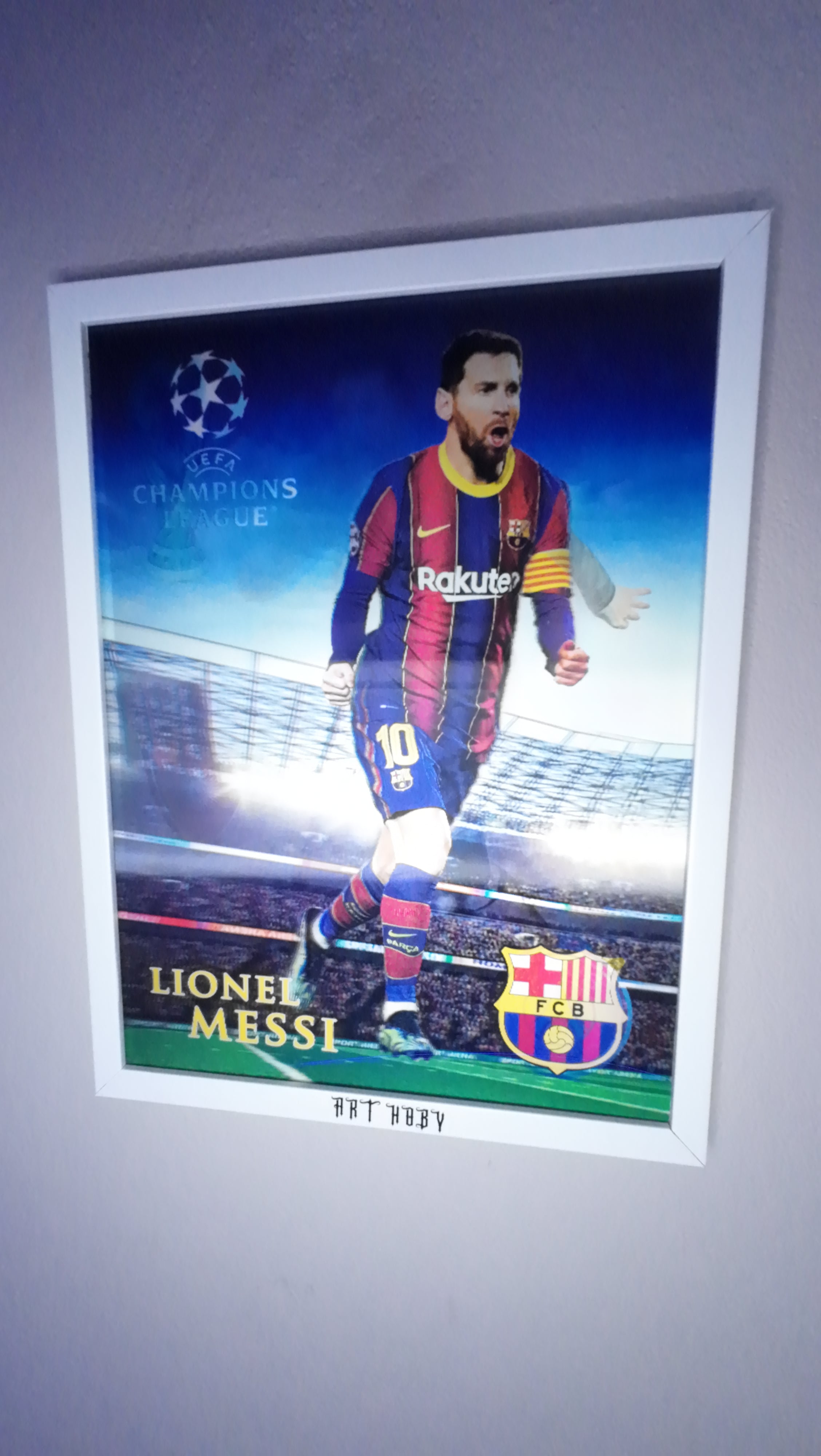 Lionel Messi Fan Art Tablosu - Dünya Kupası & Şampiyonlar Ligi Görselli (Lenticular)