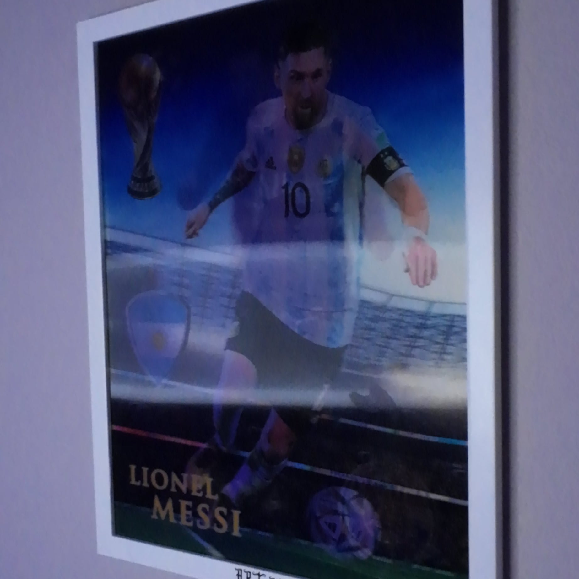 Lionel Messi Fan Art Tablosu - Dünya Kupası & Şampiyonlar Ligi Görselli (Lenticular)