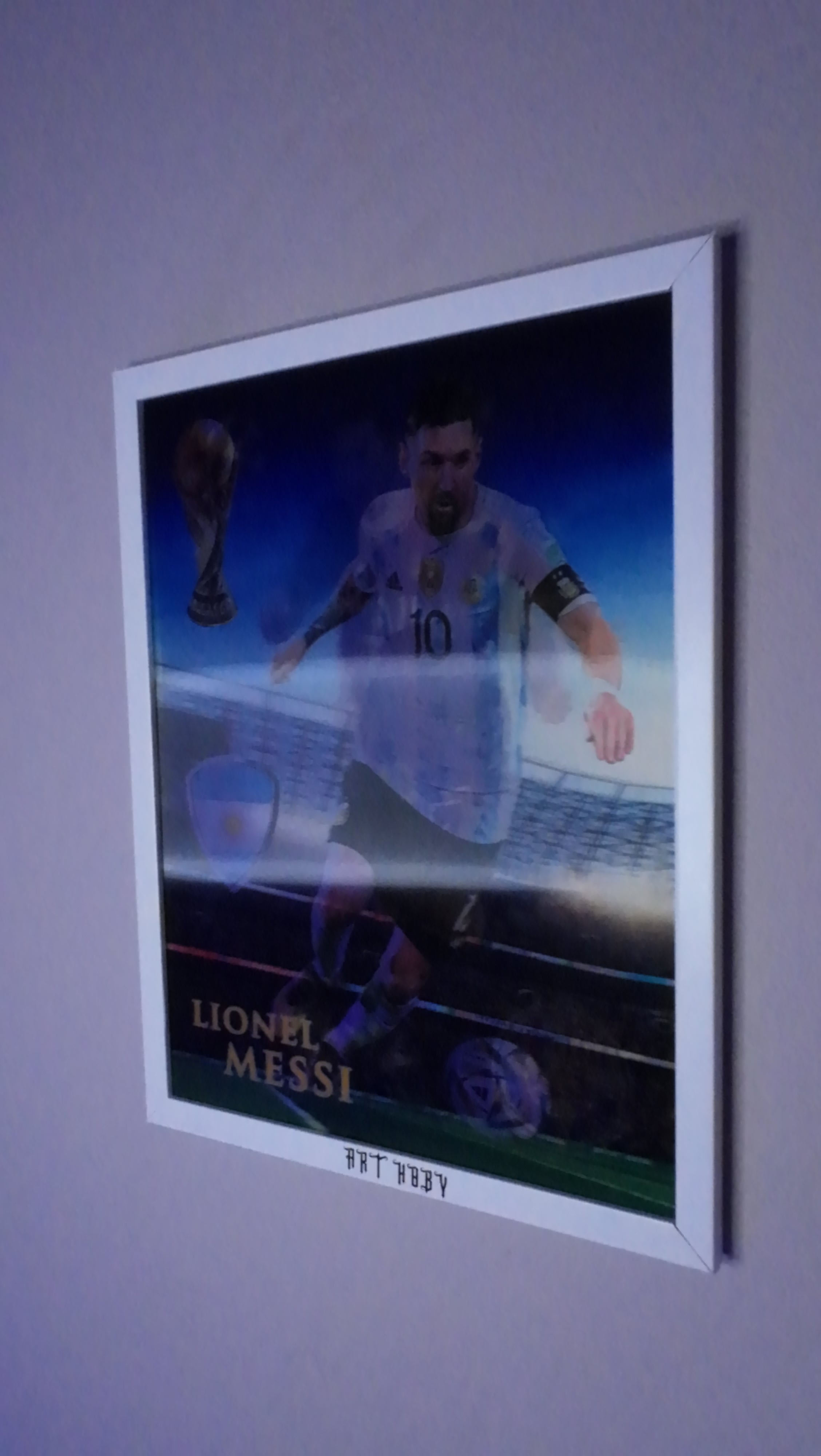 Lionel Messi Fan Art Tablosu - Dünya Kupası & Şampiyonlar Ligi Görselli (Lenticular)