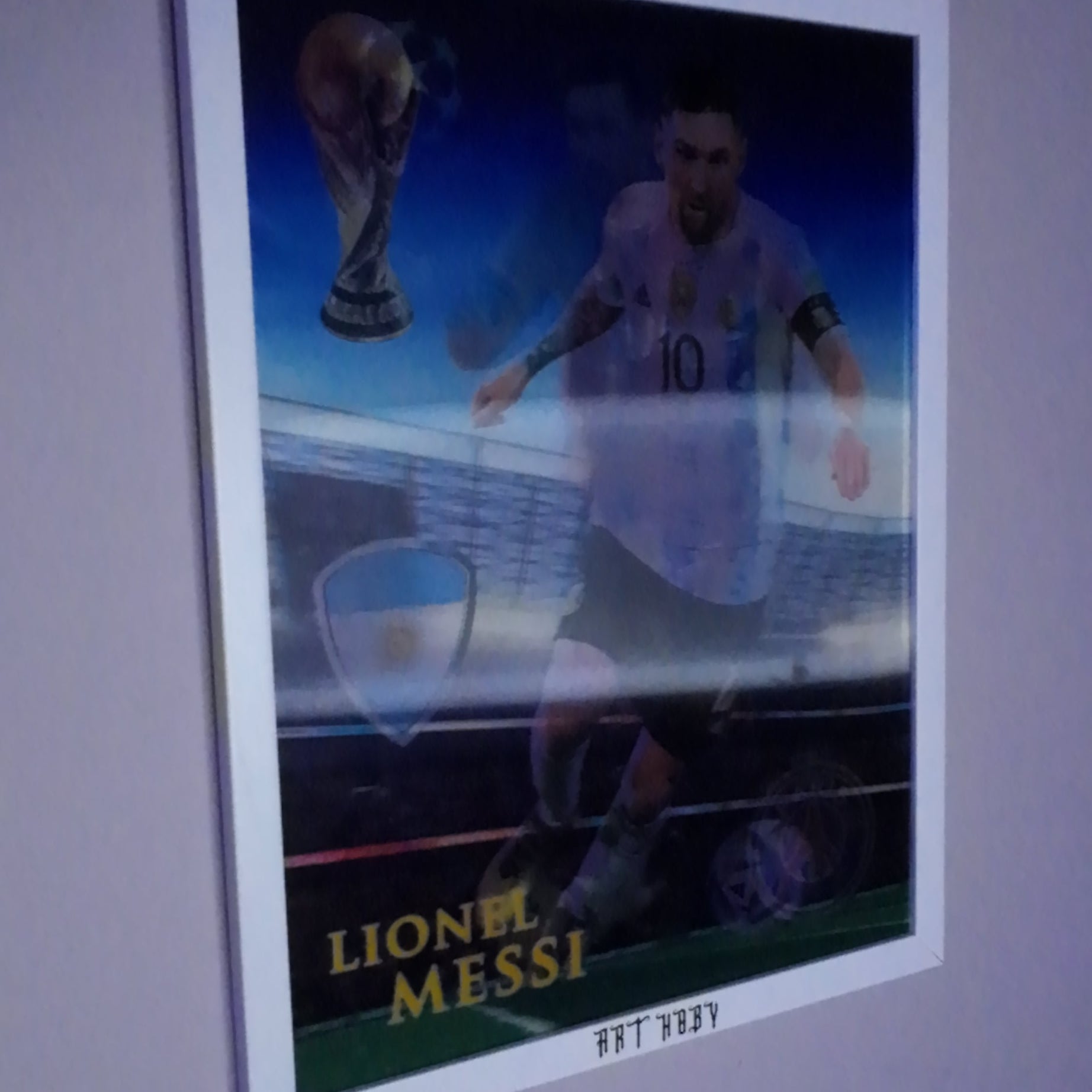 Lionel Messi Fan Art Tablosu - Dünya Kupası & Şampiyonlar Ligi Görselli (Lenticular)