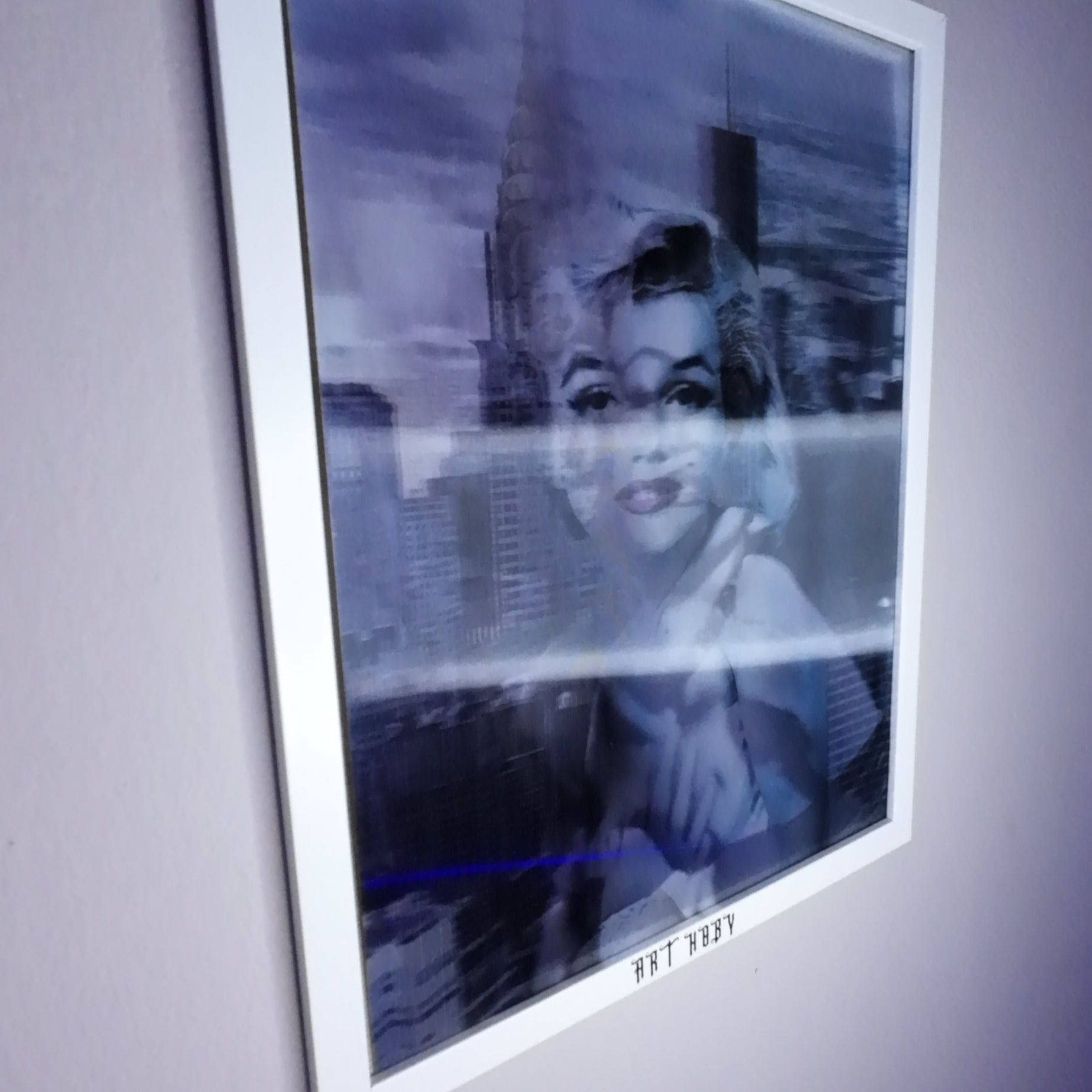 Marilyn Monroe Sanat Posteri – 3D Hareketli New York Arka Planlı (Lenticular)