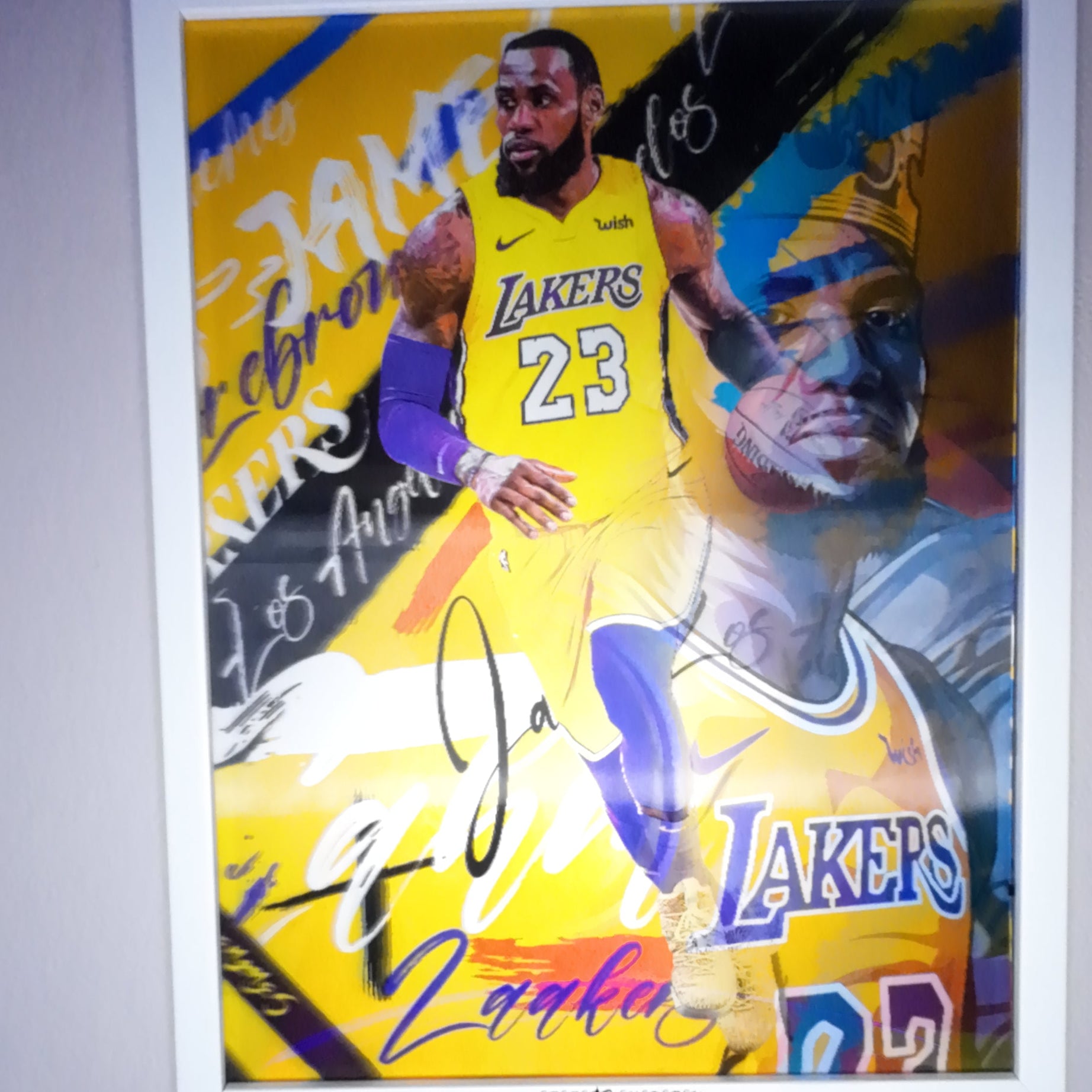 LeBron James Hareketli Tablo – Lakers Temalı Duvar Posteri (Lenticular)