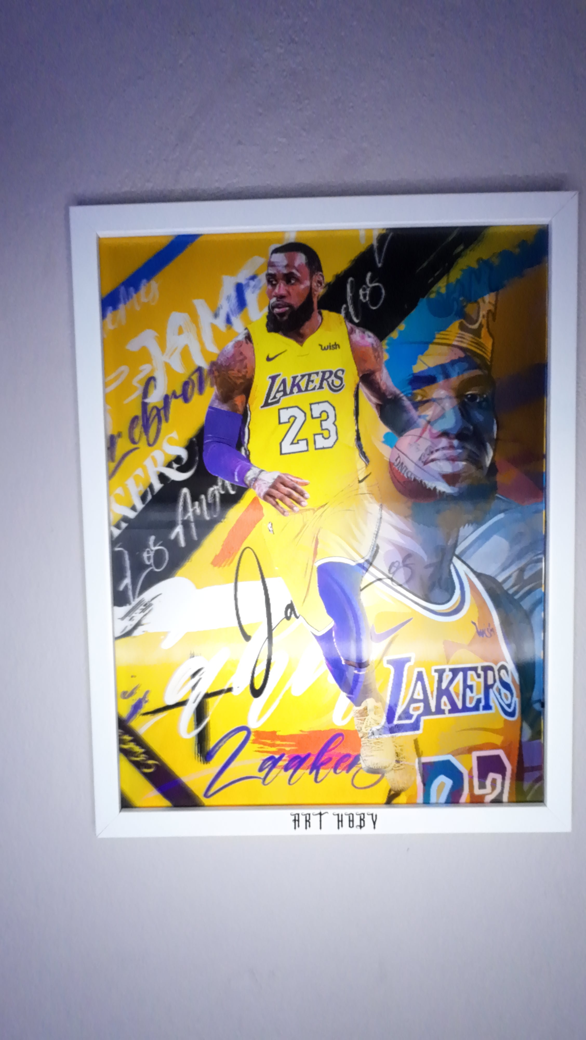 LeBron James Hareketli Tablo – Lakers Temalı Duvar Posteri (Lenticular)