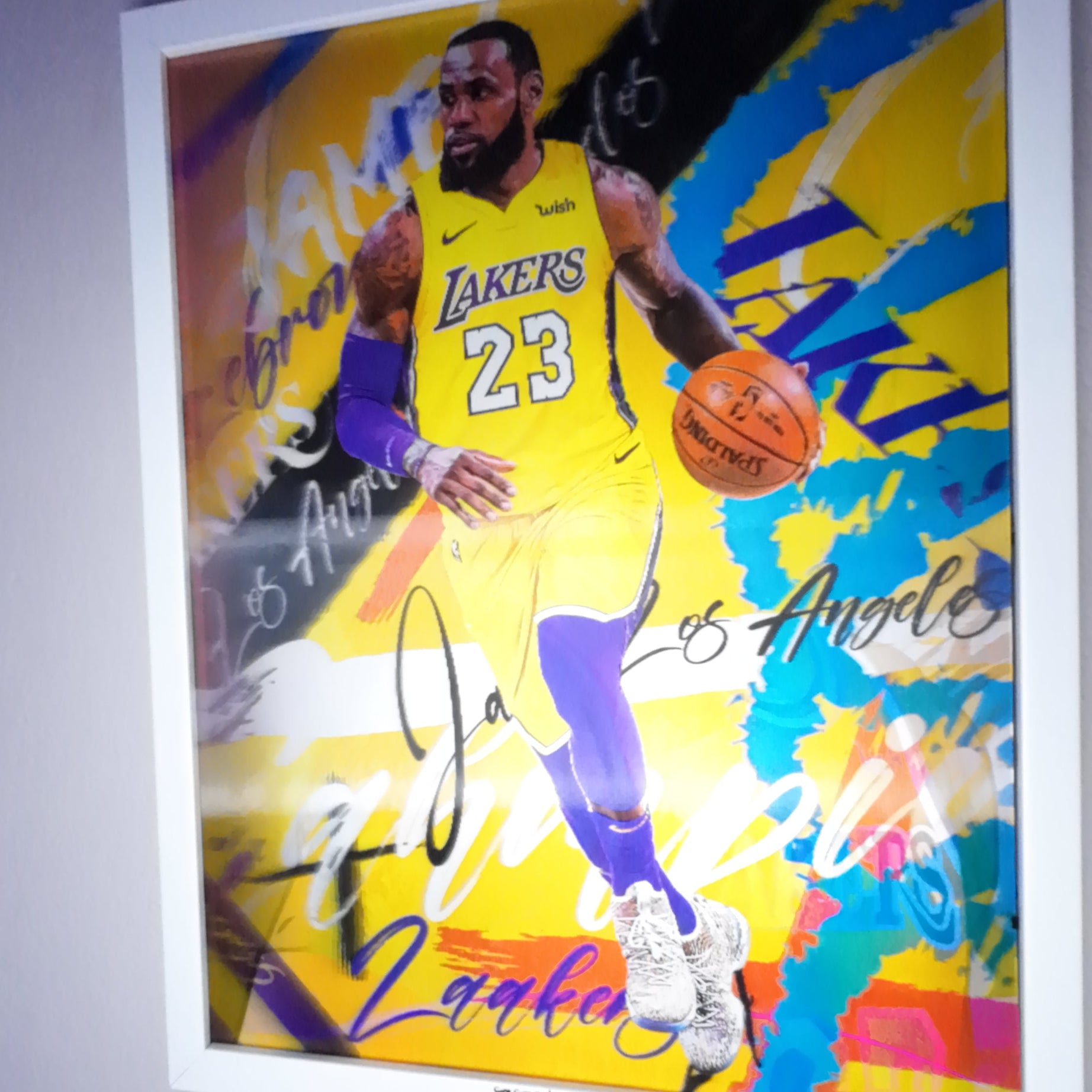LeBron James Hareketli Tablo – Lakers Temalı Duvar Posteri (Lenticular)