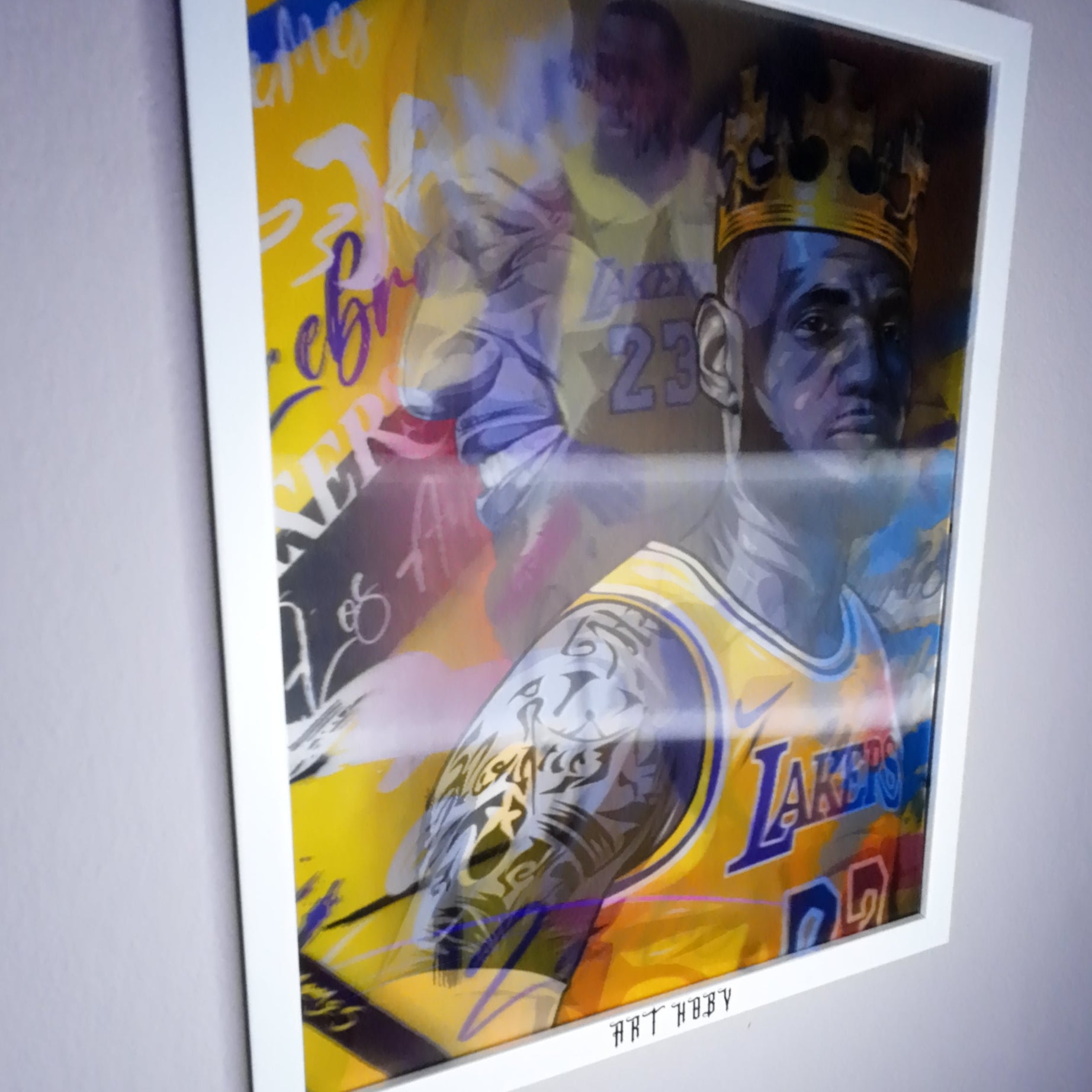 LeBron James Hareketli Tablo – Lakers Temalı Duvar Posteri (Lenticular)