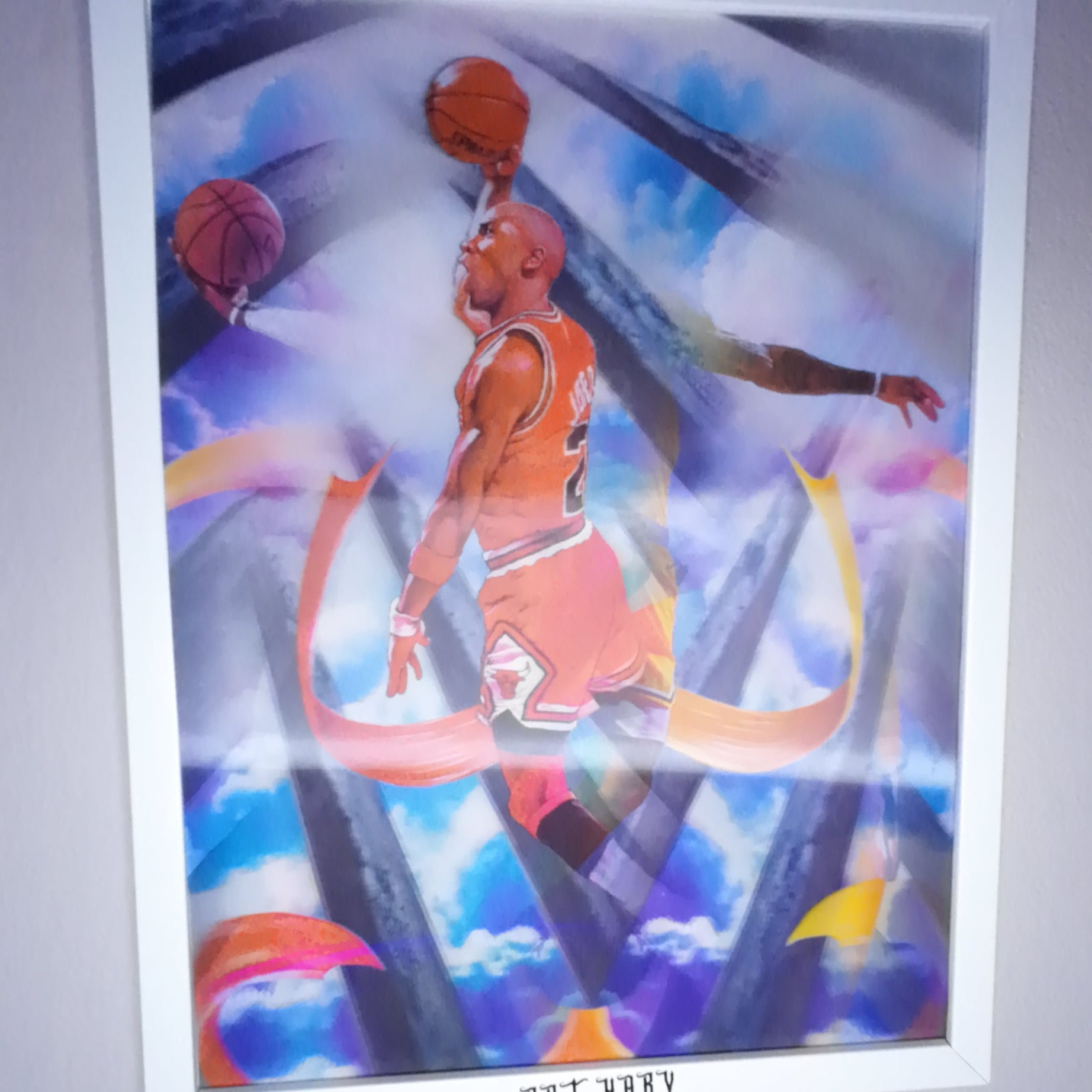 Jordan x LeBron Değişen Görselli Tablo - Hareketli 3D Görsel (Lenticular)
