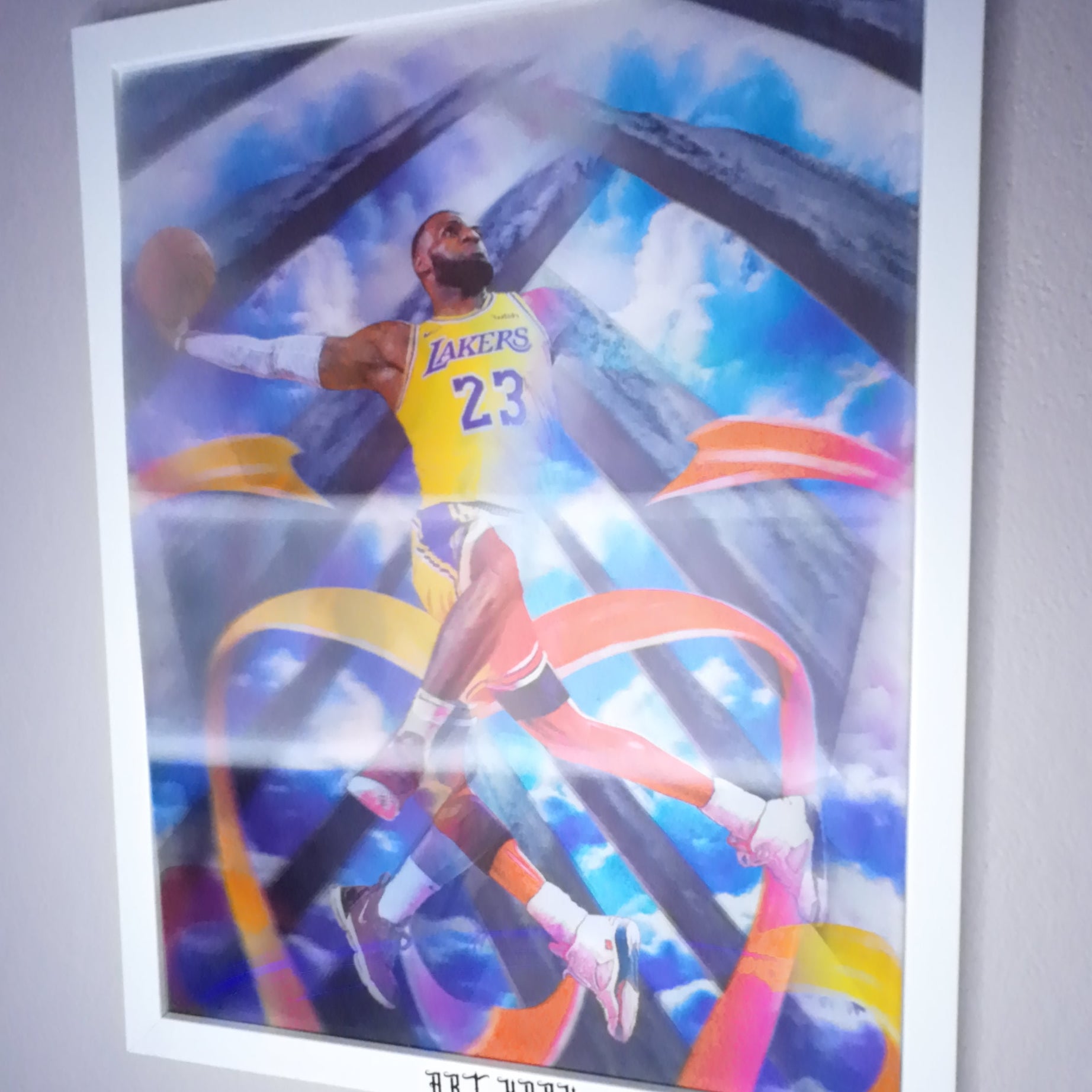 Jordan x LeBron Değişen Görselli Tablo - Hareketli 3D Görsel (Lenticular)