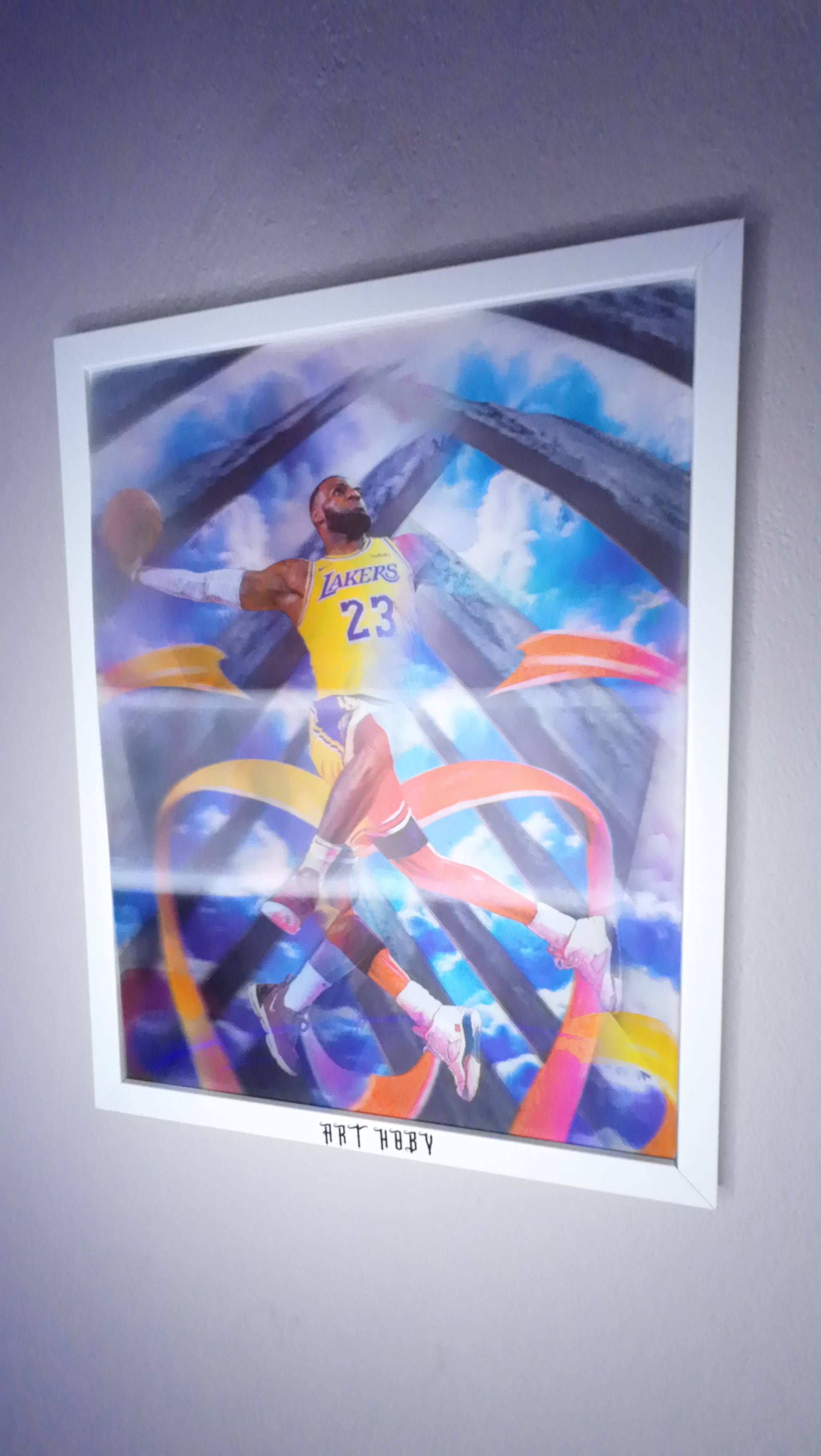 Jordan x LeBron Değişen Görselli Tablo - Hareketli 3D Görsel (Lenticular)