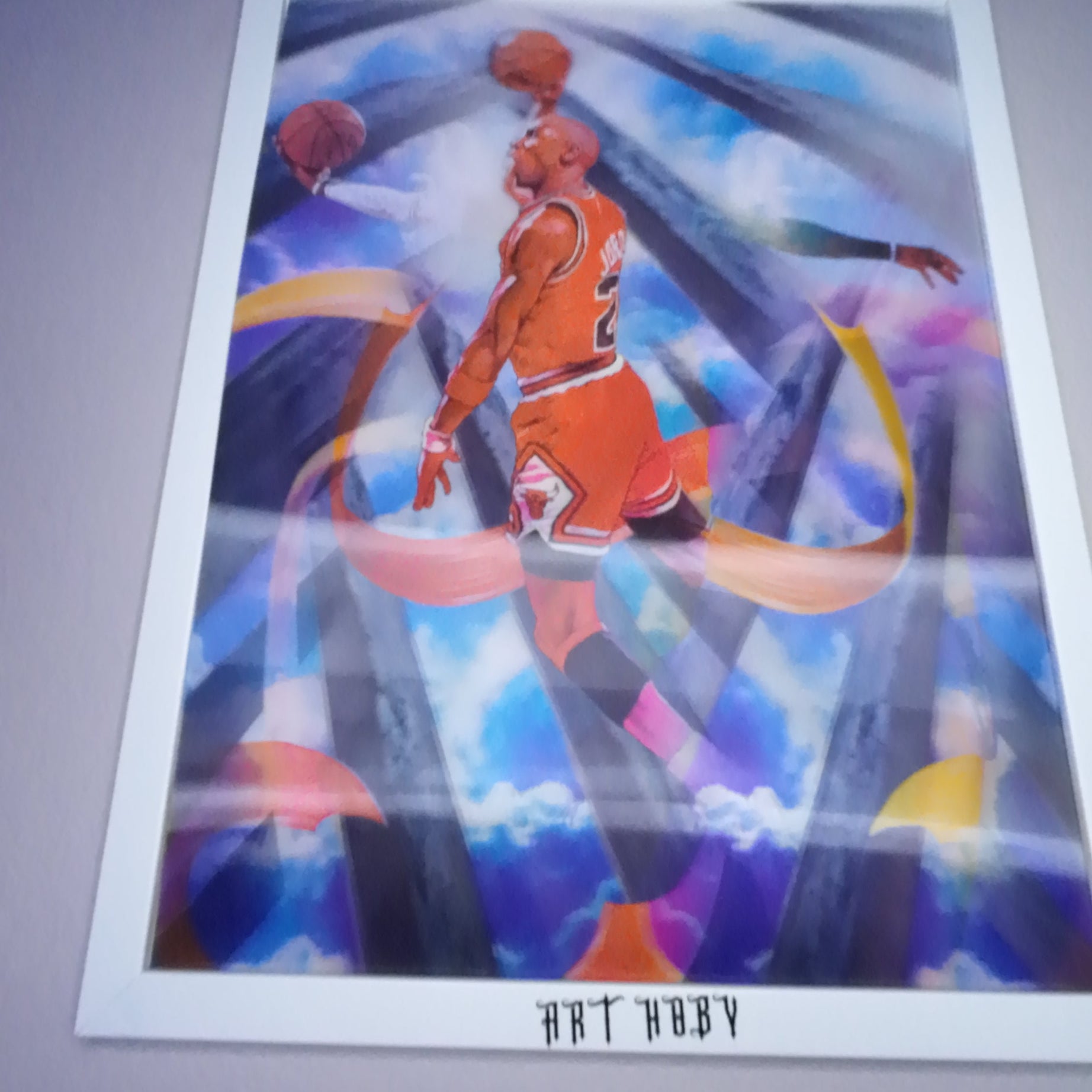 Jordan x LeBron Değişen Görselli Tablo - Hareketli 3D Görsel (Lenticular)