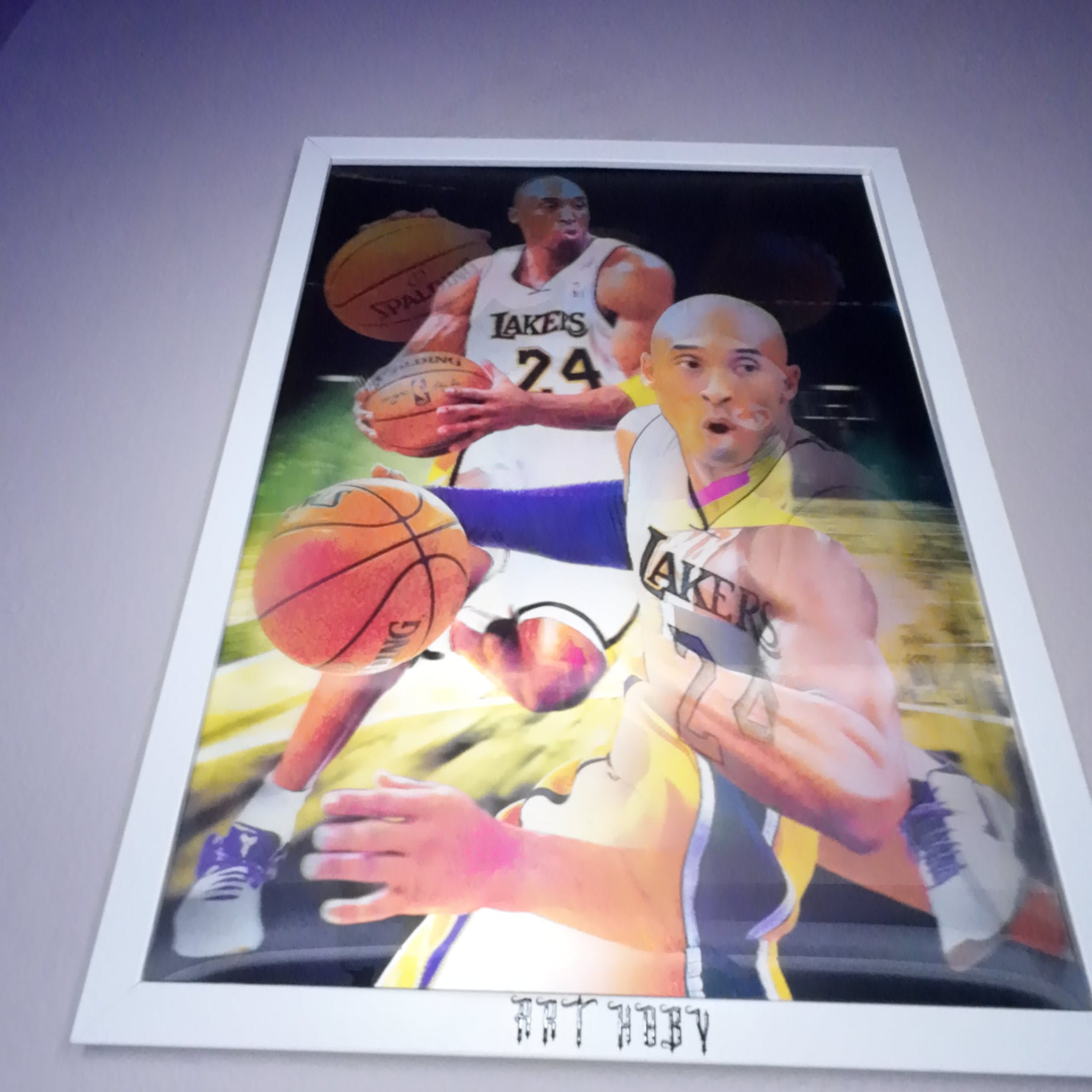 Kobe Bryant Lakers Tablo – 3D Efektli Basketbol Posteri (Lenticular)