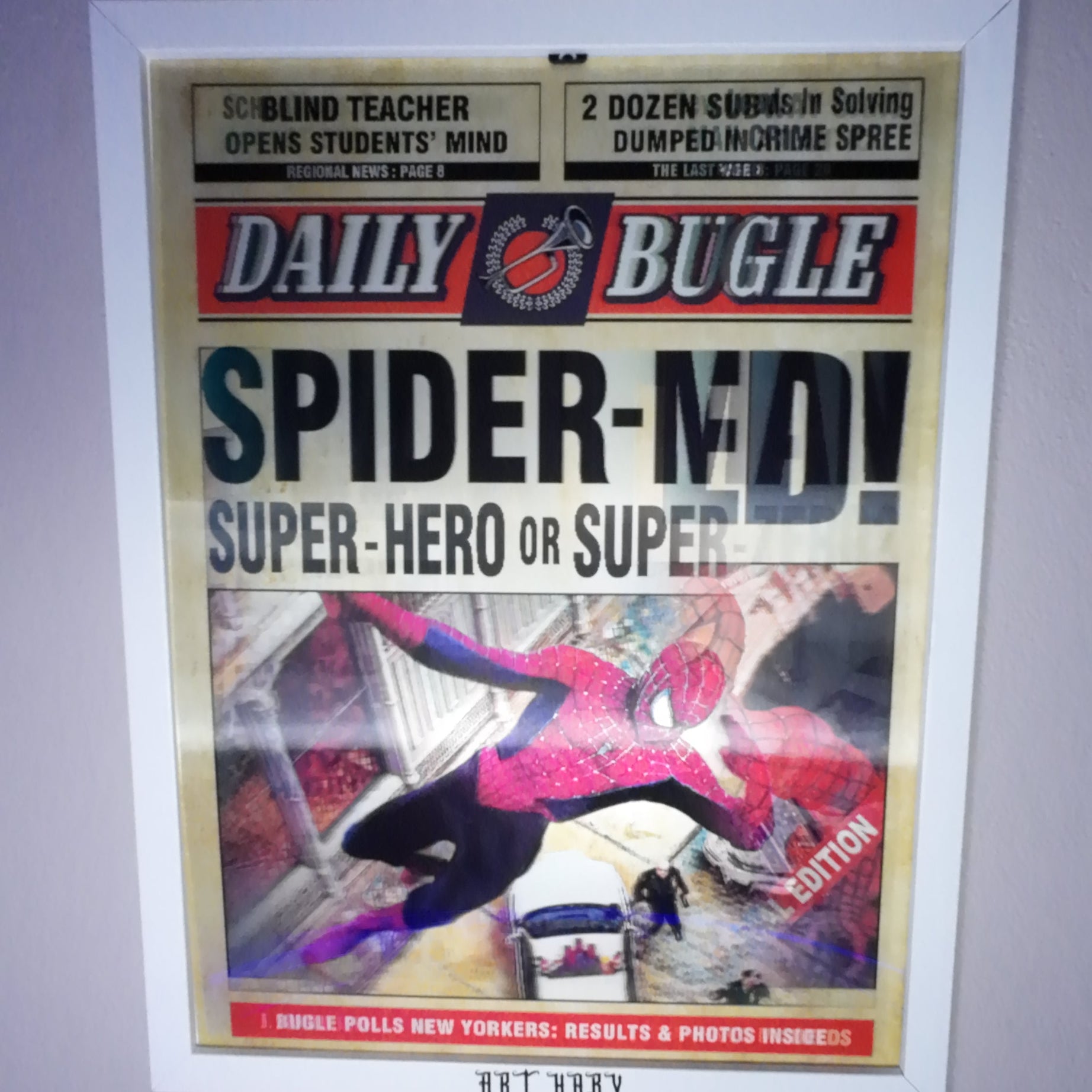 Hareketli Spiderman Tablo | 3 Boyutlu Değişen Görselli Poster (30x40)