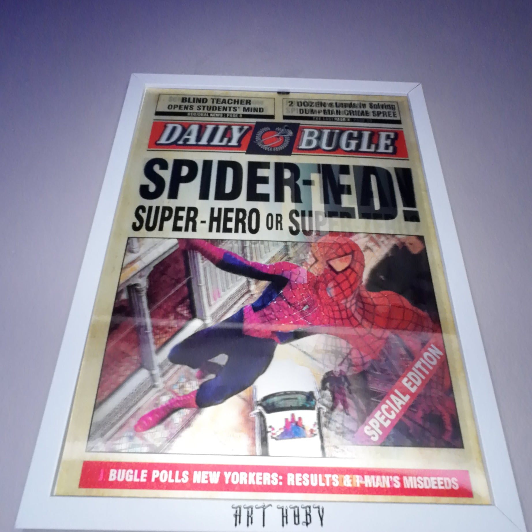 Hareketli Spiderman Tablo | 3 Boyutlu Değişen Görselli Poster (30x40)