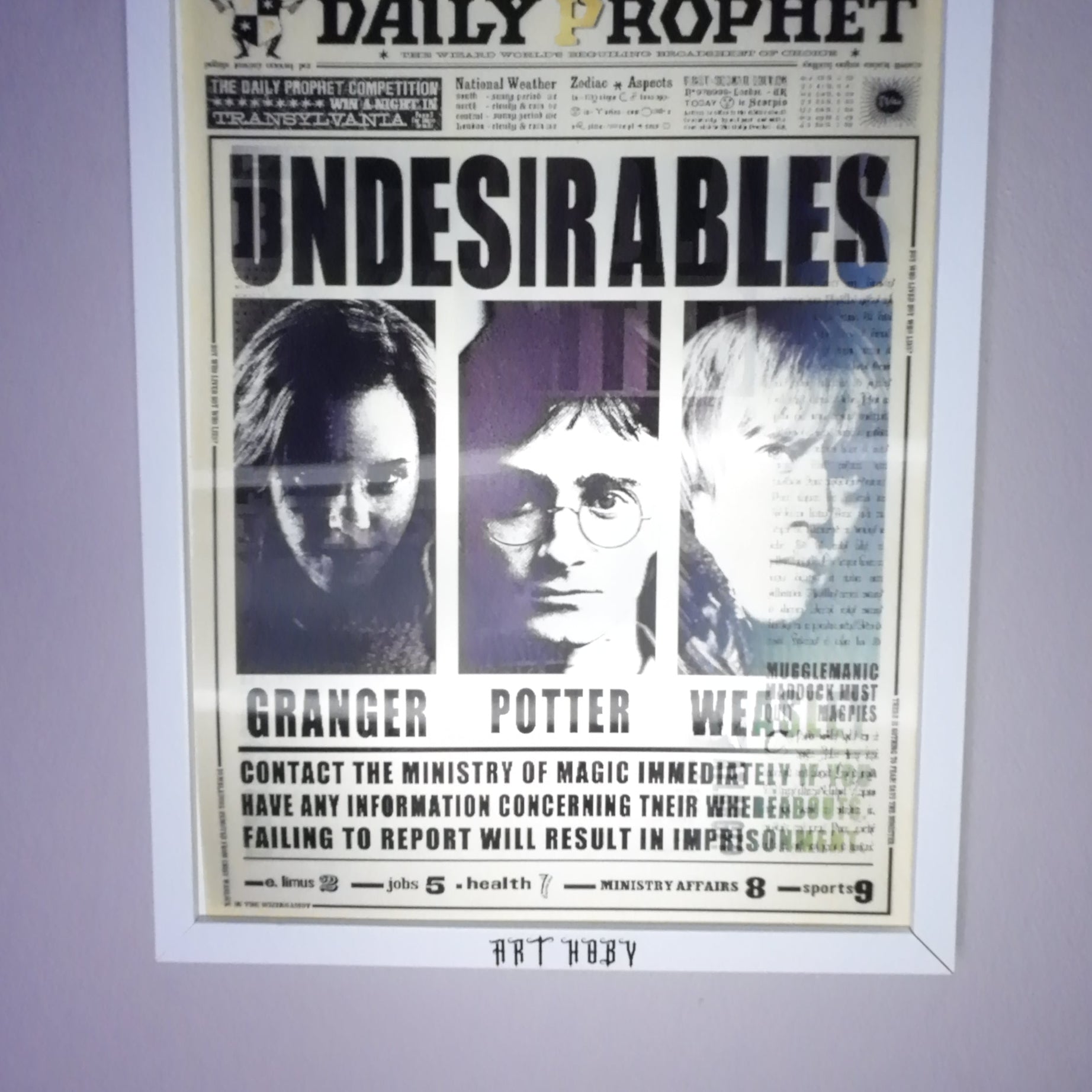 Harry Potter Gazete Temalı Tablo – 3D Efektli Wanted Poster (Lenticular)