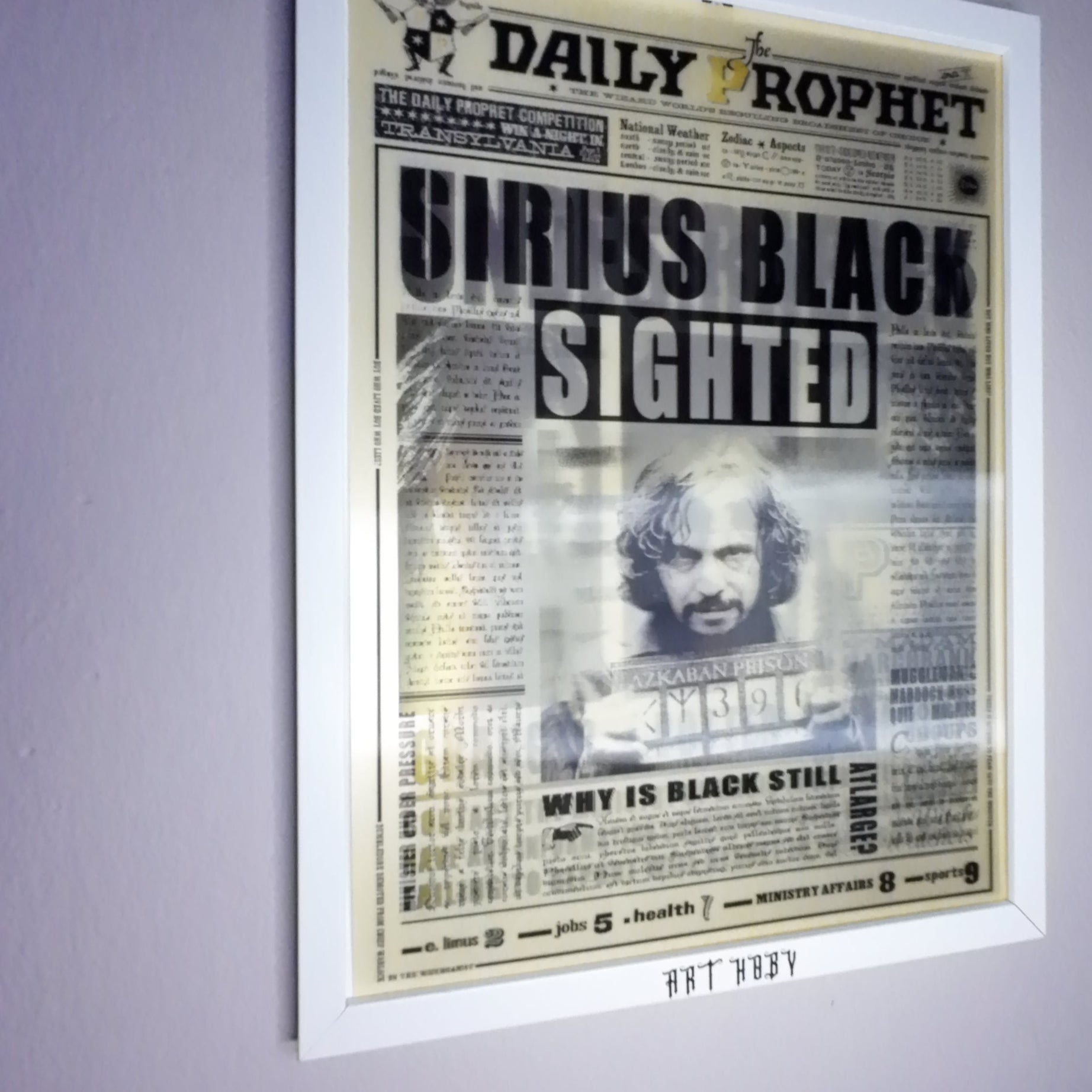 Harry Potter Gazete Temalı Tablo – 3D Efektli Wanted Poster (Lenticular)